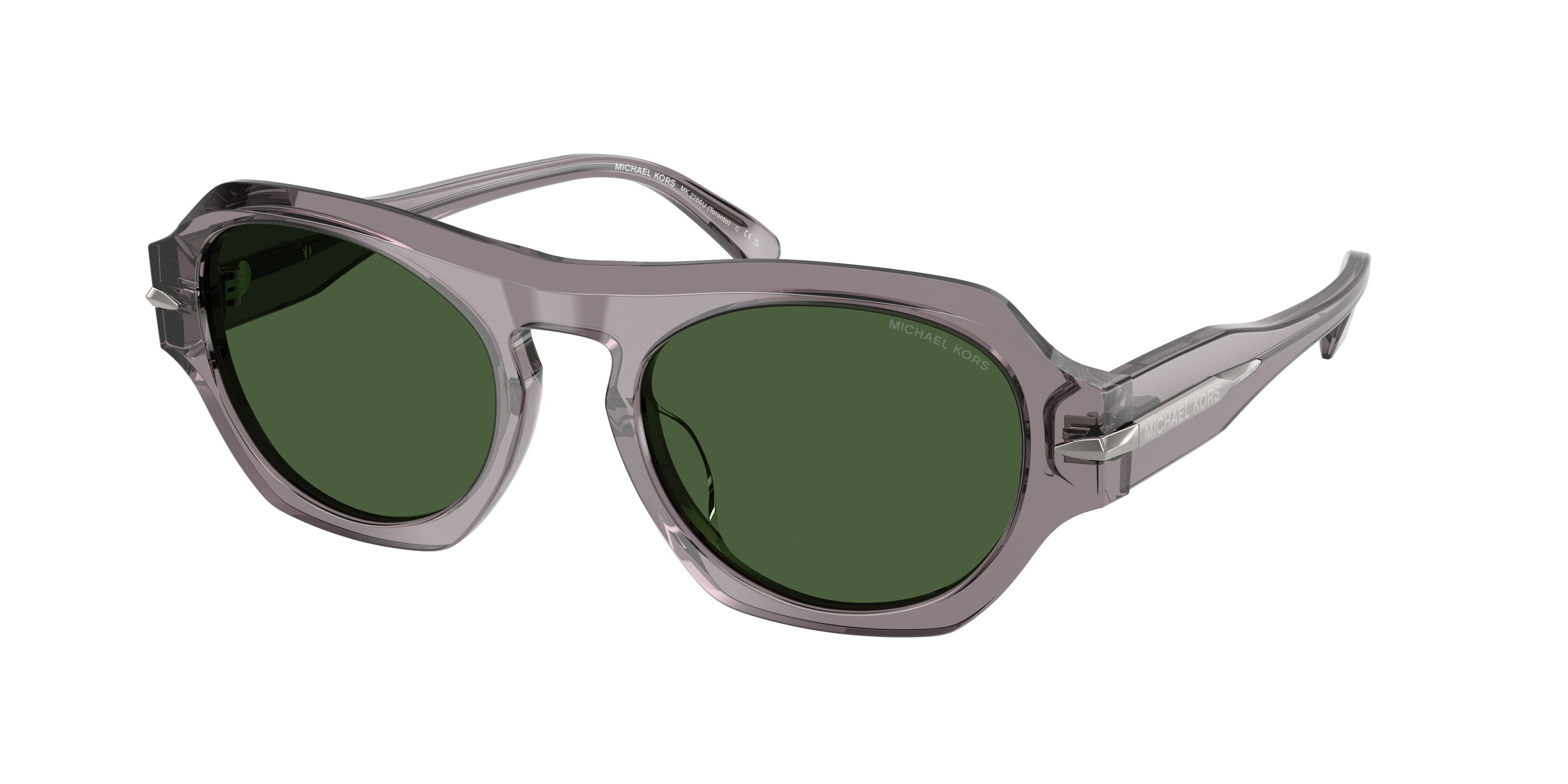 Michael Kors MK2266U Irregular Sunglasses for Men — Free Shipping - 52-145-20 / 340071-Grey Transparent