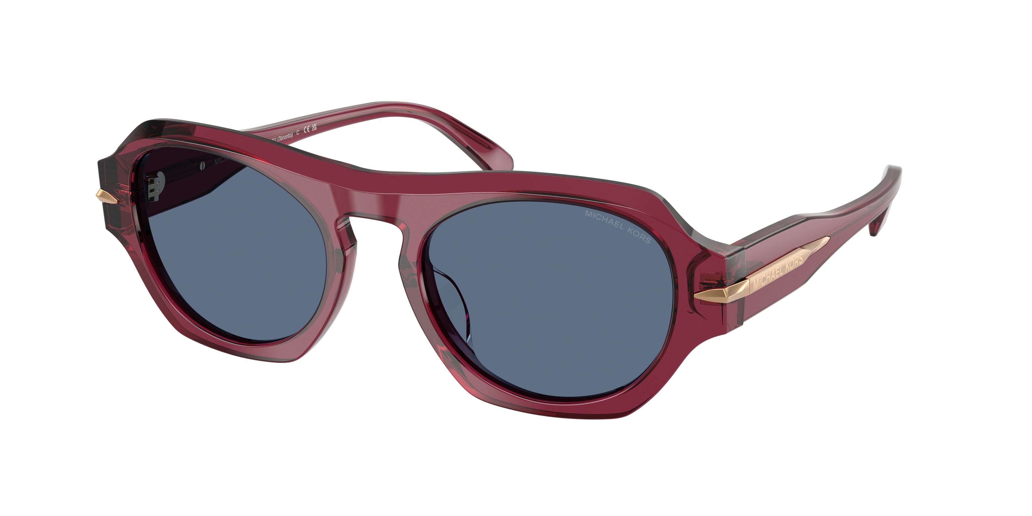 Michael Kors MK2266U Irregular Sunglasses for Men — Free Shipping - 52-145-20 / 404280-Transparent Wine