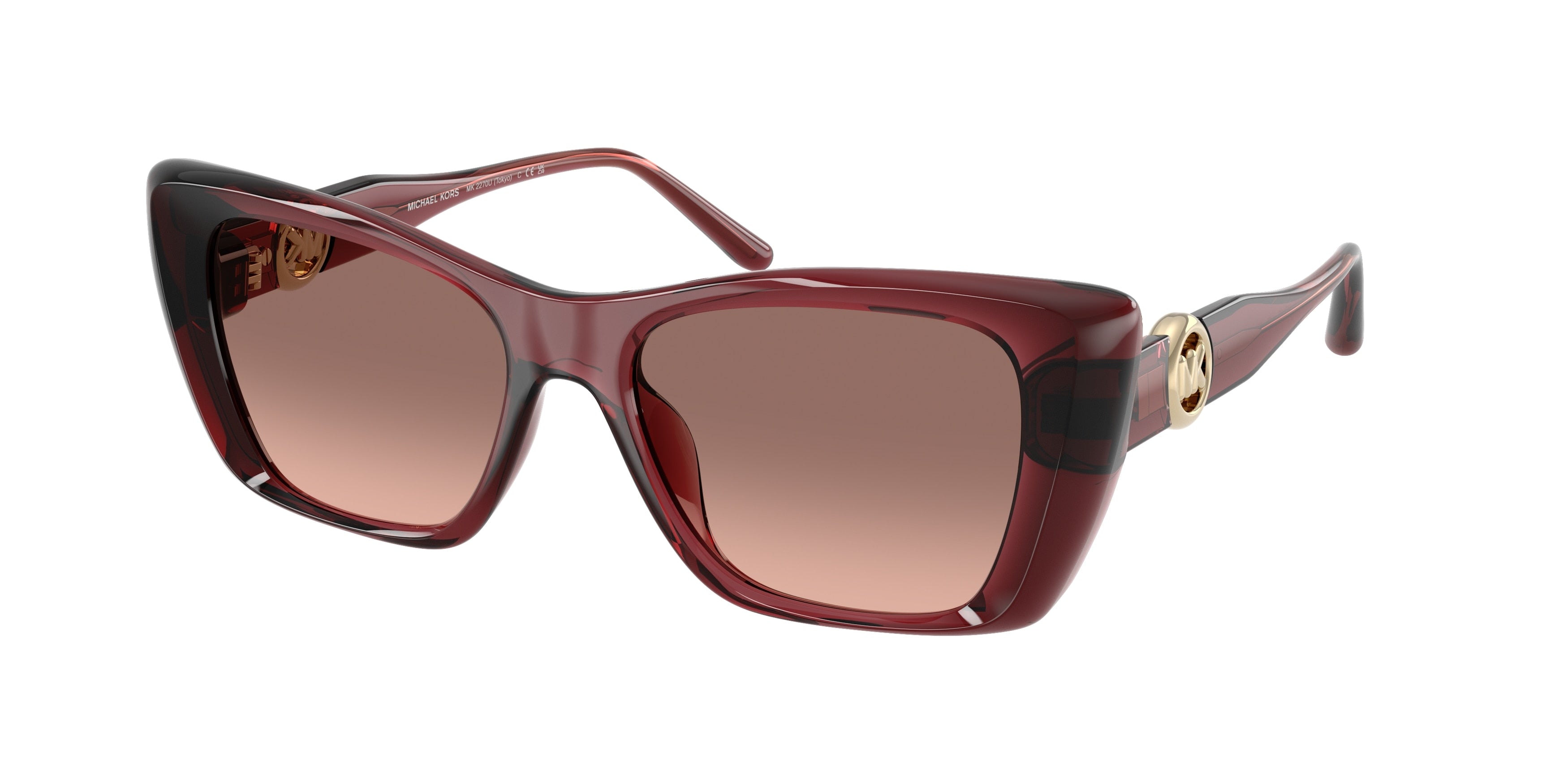 Michael Kors TOKYO MK2270U Square Sunglasses  317513-Rosewood 53-140-17 - Color Map Brown