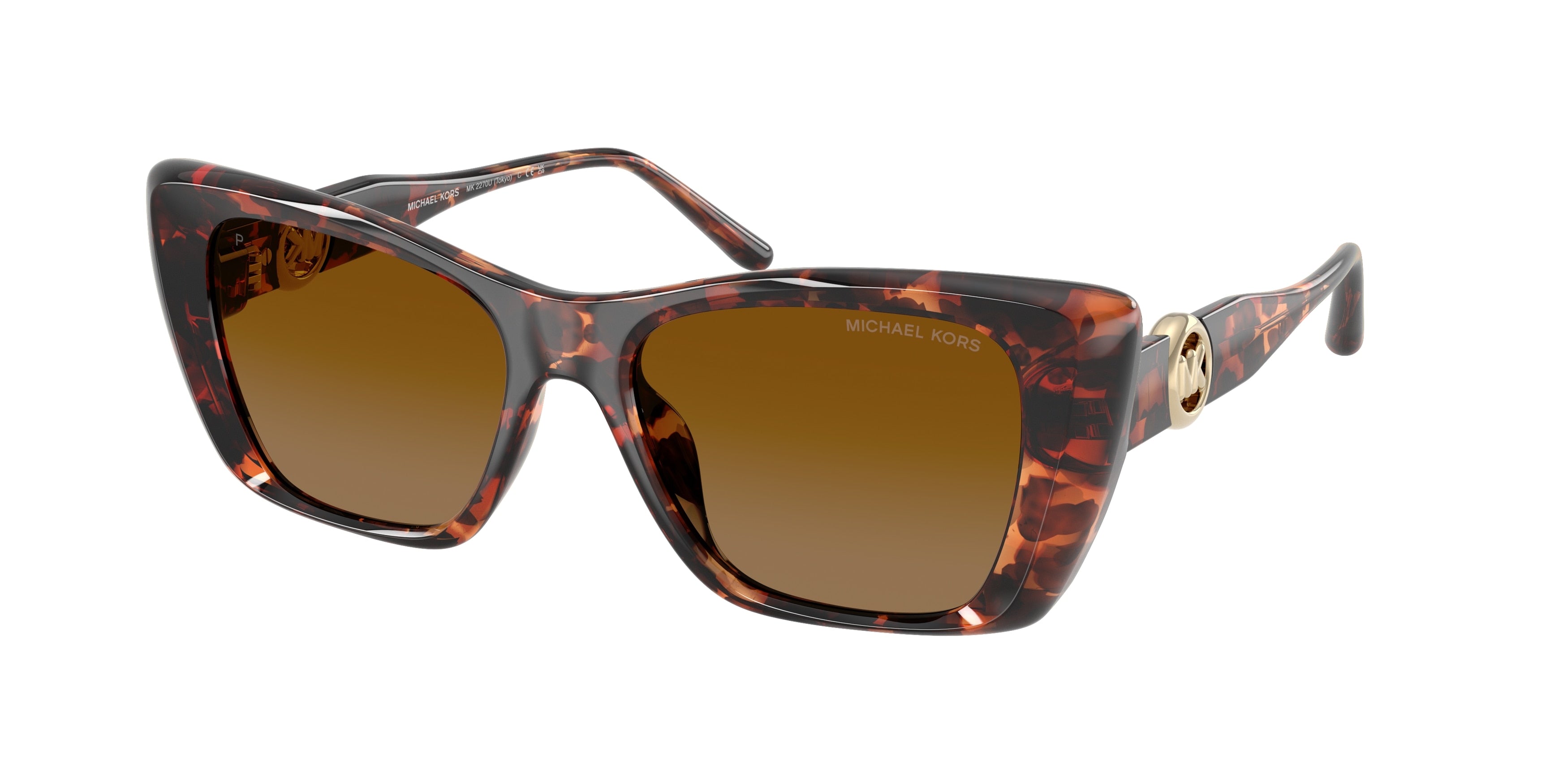 Michael Kors TOKYO MK2270U Square Sunglasses  40319P-Luggage Tortoise 53-140-17 - Color Map Tortoise
