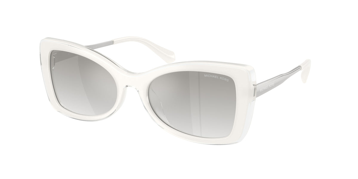 Michael Kors MALAGA MK2272U Butterfly Sunglasses  405201-White 53-140-18 - Color Map White
