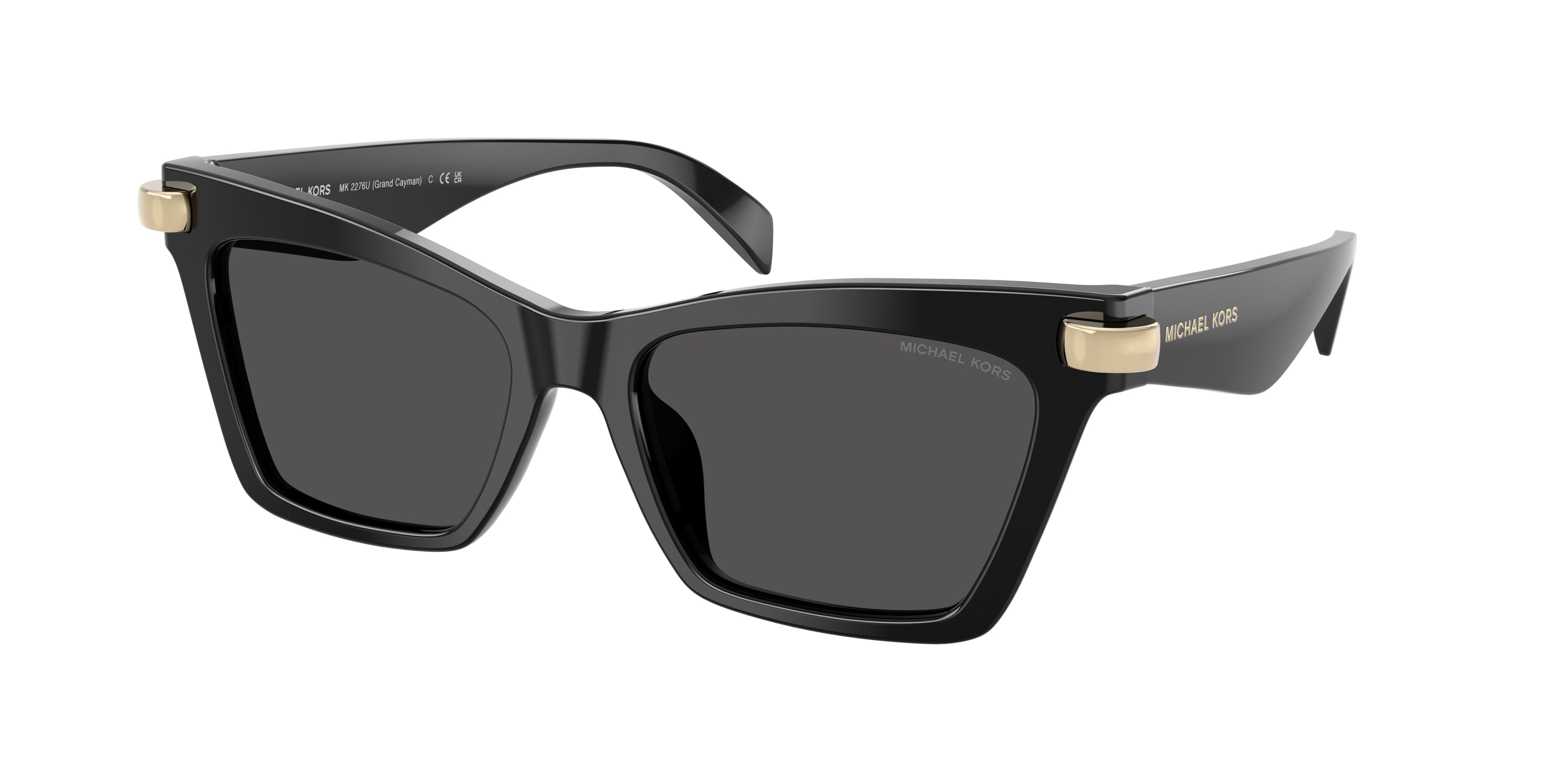 Michael Kors GRAND CAYMAN MK2276U Cat Eye Sunglasses  300587-Black 54-140-17 - Color Map Black