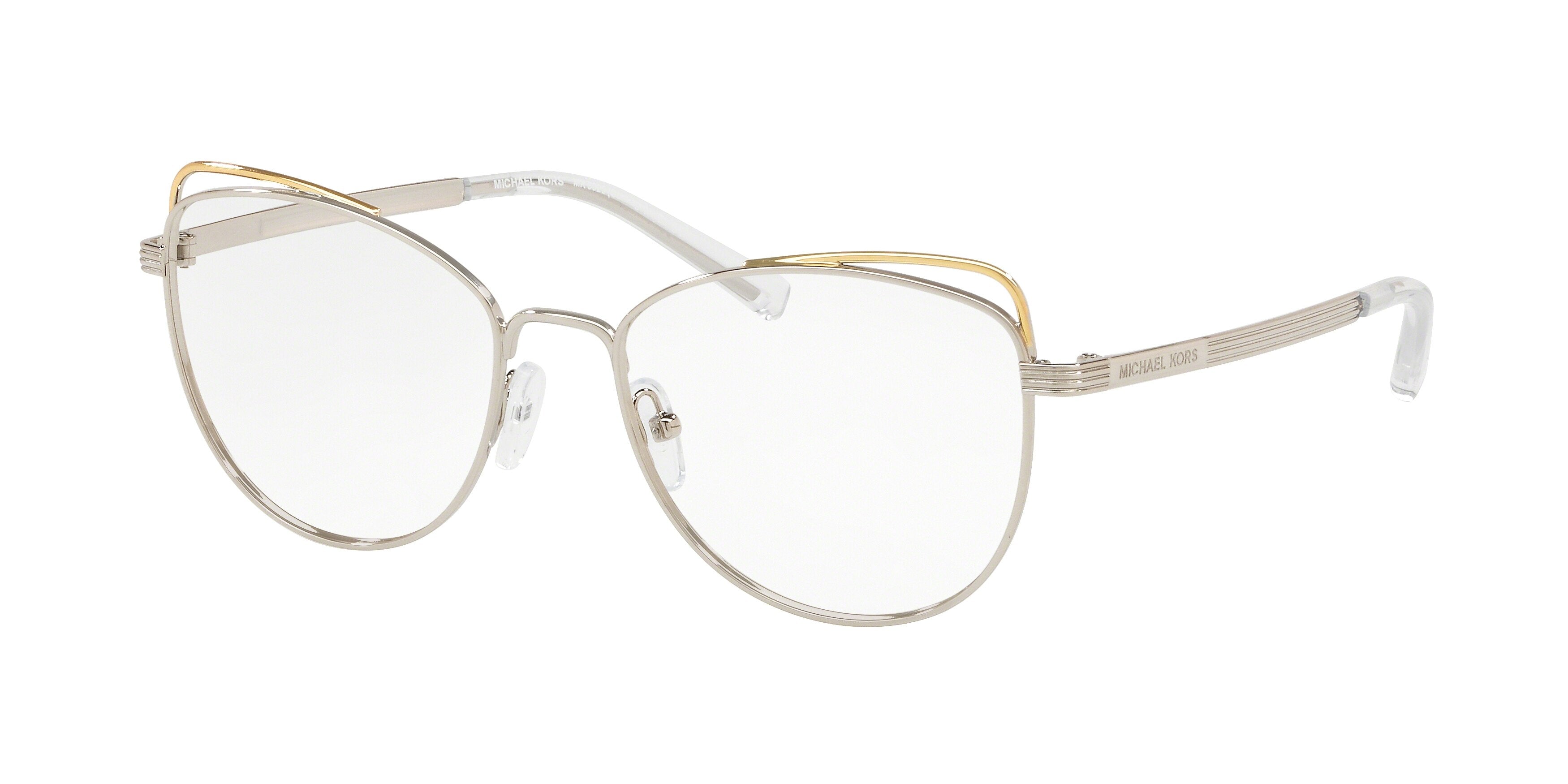 Michael Kors SANTIAGO MK3025 Cat Eye Eyeglasses  1153-Silver 53-135-17 - Color Map Silver