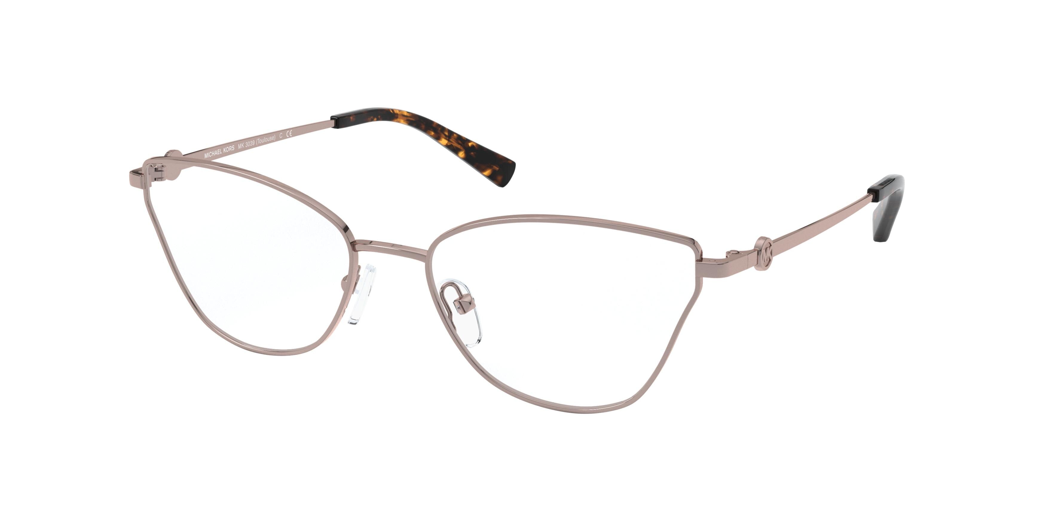 Michael Kors TOULOUSE MK3039 Cat Eye Eyeglasses  1213-Mink Brown 56-135-17 - Color Map Brown