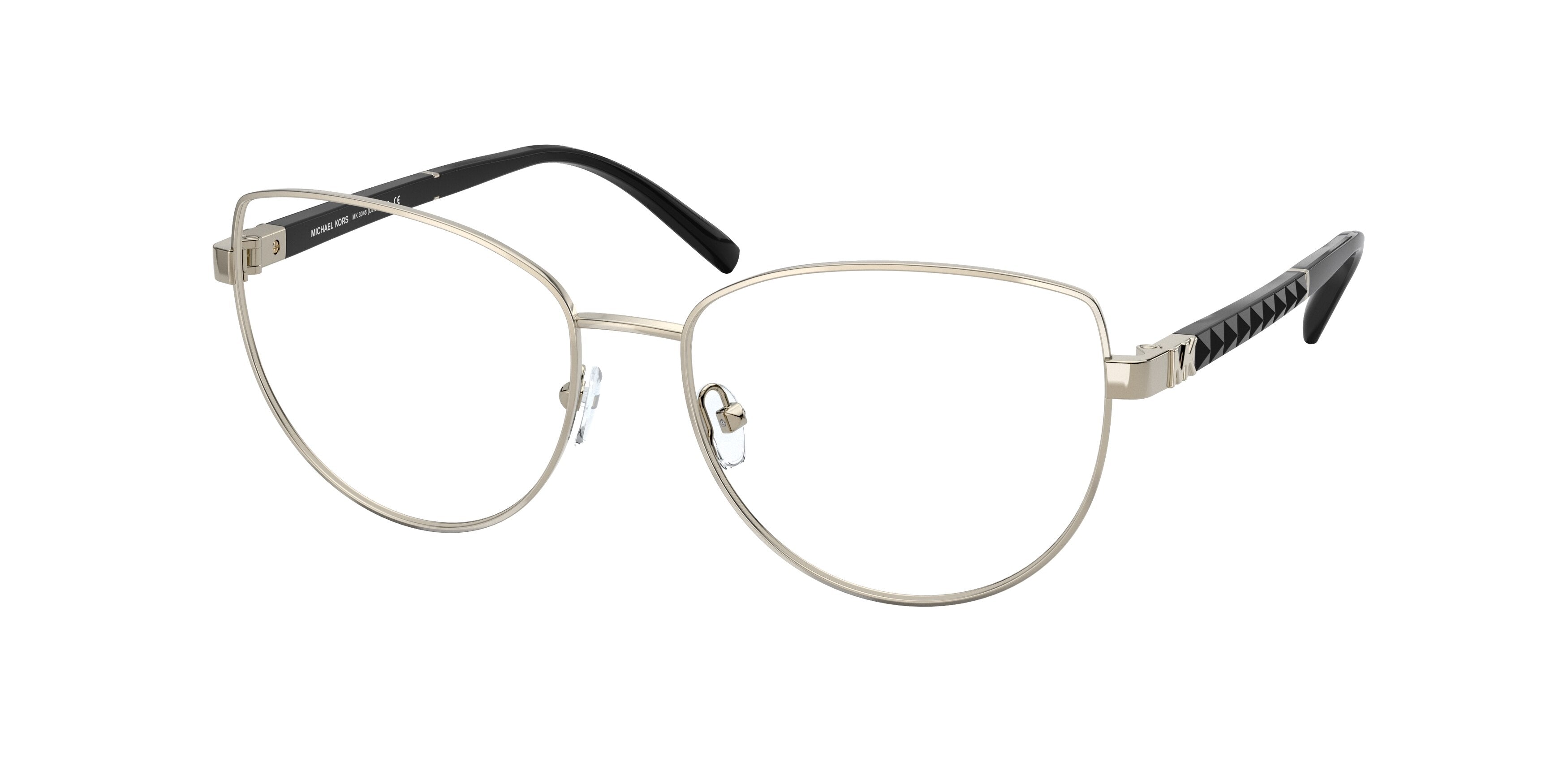 Michael Kors CATANIA MK3046 Cat Eye Eyeglasses  1014-Light Gold 55-140-16 - Color Map Gold