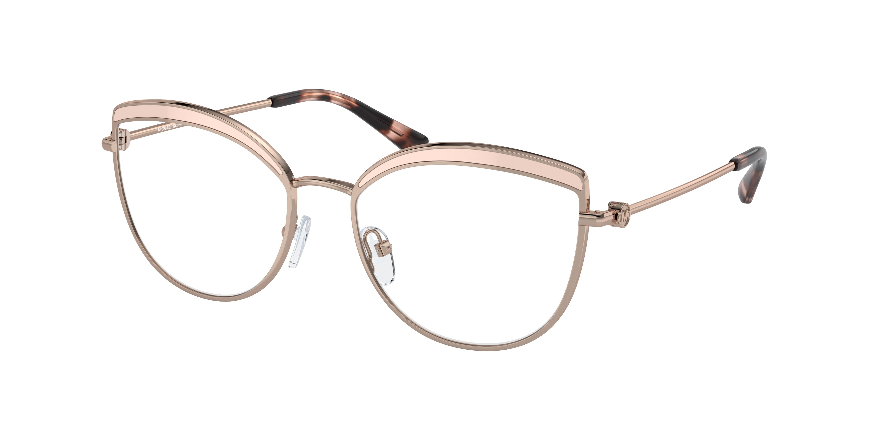 Michael Kors NAPIER MK3072 Cat Eye Eyeglasses  1108-Rose Gold 54-140-17 - Color Map Gold