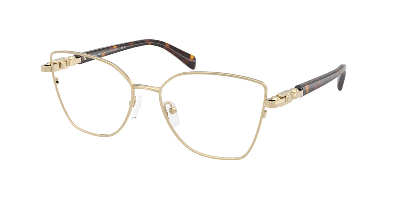 Michael Kors NIKKI BEACH MK3090 Butterfly Eyeglasses  1014-Light Gold Shiny 55-140-16 - Color Map Gold