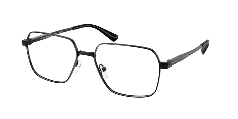 Michael Kors ENCINO MK3093 Square Eyeglasses  1005-Black Shiny 57-145-17 - Color Map Black