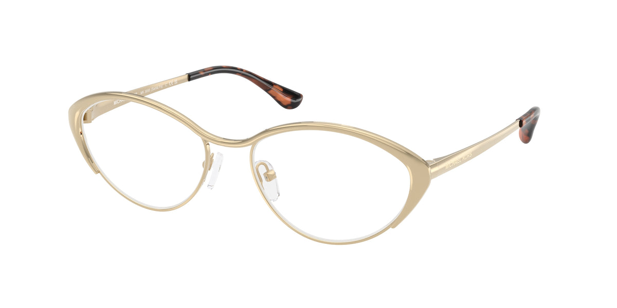 Michael Kors SANTA FE MK3095 Oval Eyeglasses  1014-Light Gold 55-140-17 - Color Map Gold