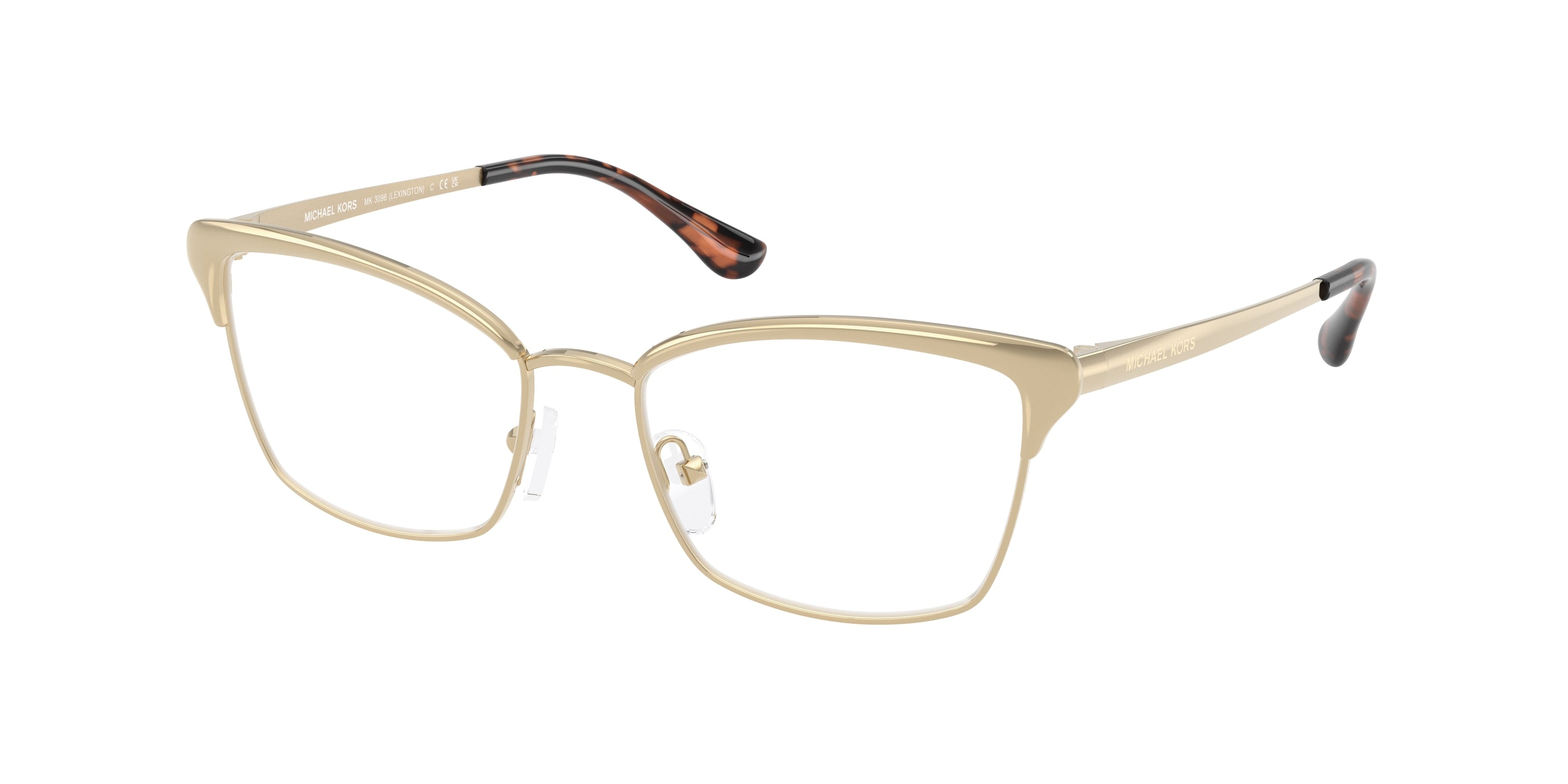 Michael Kors LEXINGTON MK3096 Square Eyeglasses  1014-Light Gold 52-140-17 - Color Map Gold
