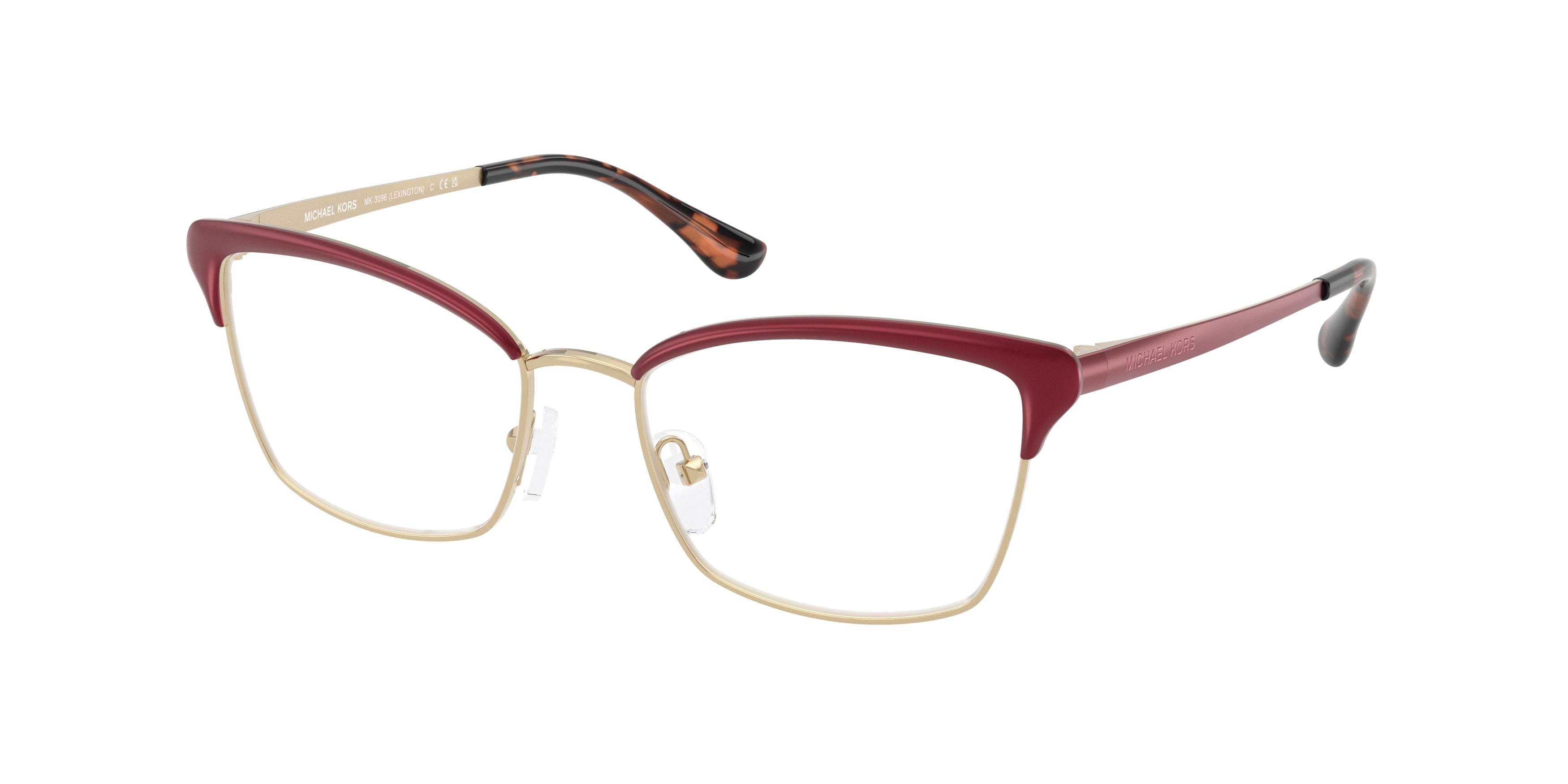 Michael Kors LEXINGTON MK3096 Square Eyeglasses  1904-Burgundy 52-140-17 - Color Map Violet