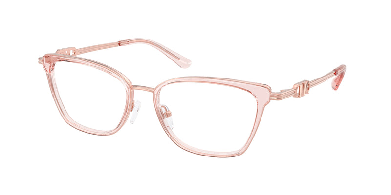 Michael Kors MYRTLE BEACH MK3102 Rectangle Eyeglasses  3101-Pink Transparent 54-140-17 - Color Map Pink