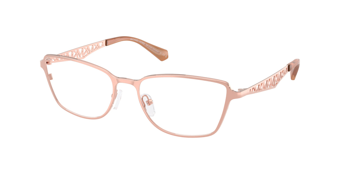 Michael Kors SANIBEL MK3105 Rectangle Eyeglasses  1108-Rose Gold 54-140-17 - Color Map Gold