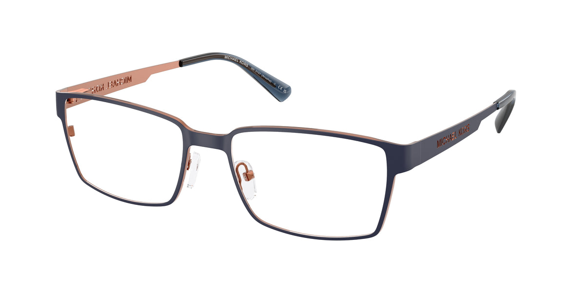 Michael Kors ARUSHA MK3107 Rectangle Eyeglasses  1207-Navy 54-145-17 - Color Map Blue