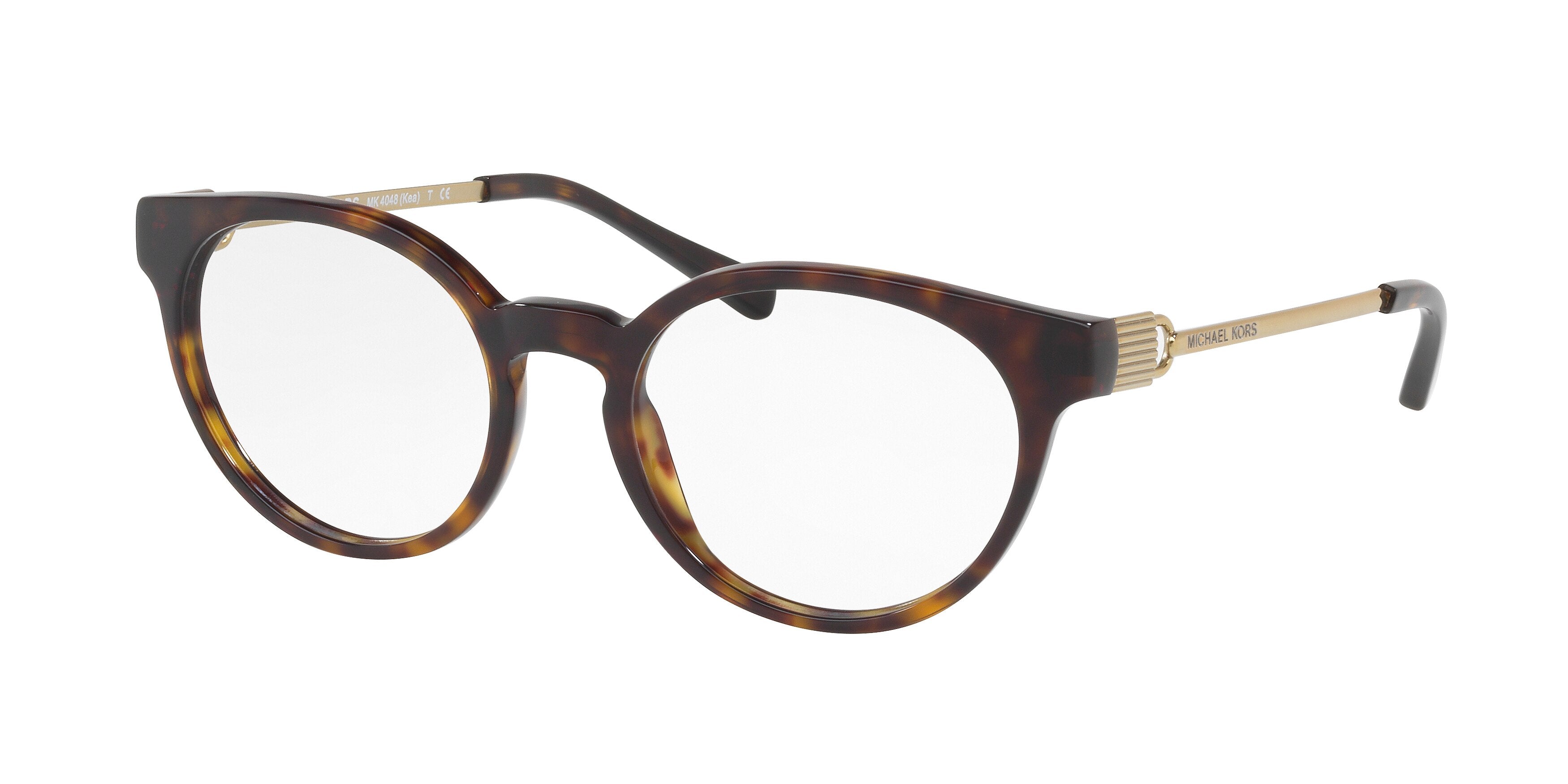 Michael Kors KEA MK4048 Round Eyeglasses  3293-Dark Tortoise 51-135-19 - Color Map Tortoise