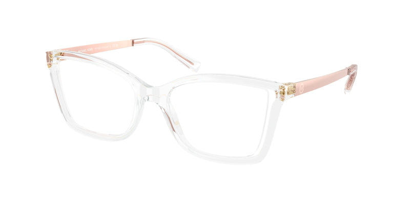 Michael Kors CARACAS MK4058 Rectangle Eyeglasses  3050-Clear 54-135-17 - Color Map Transparent