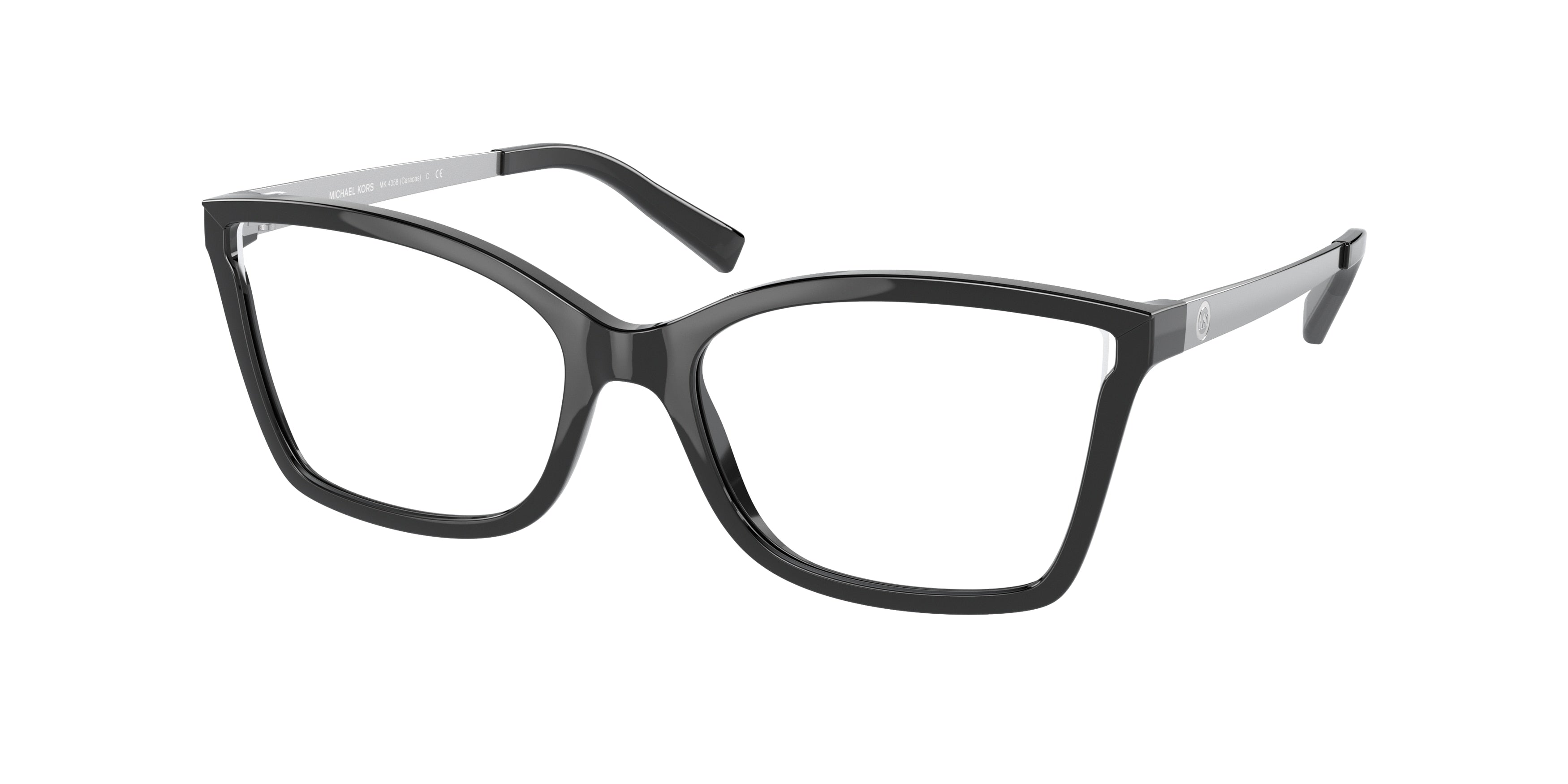 Michael Kors CARACAS MK4058 Rectangle Eyeglasses  3332-Black 54-135-17 - Color Map Black