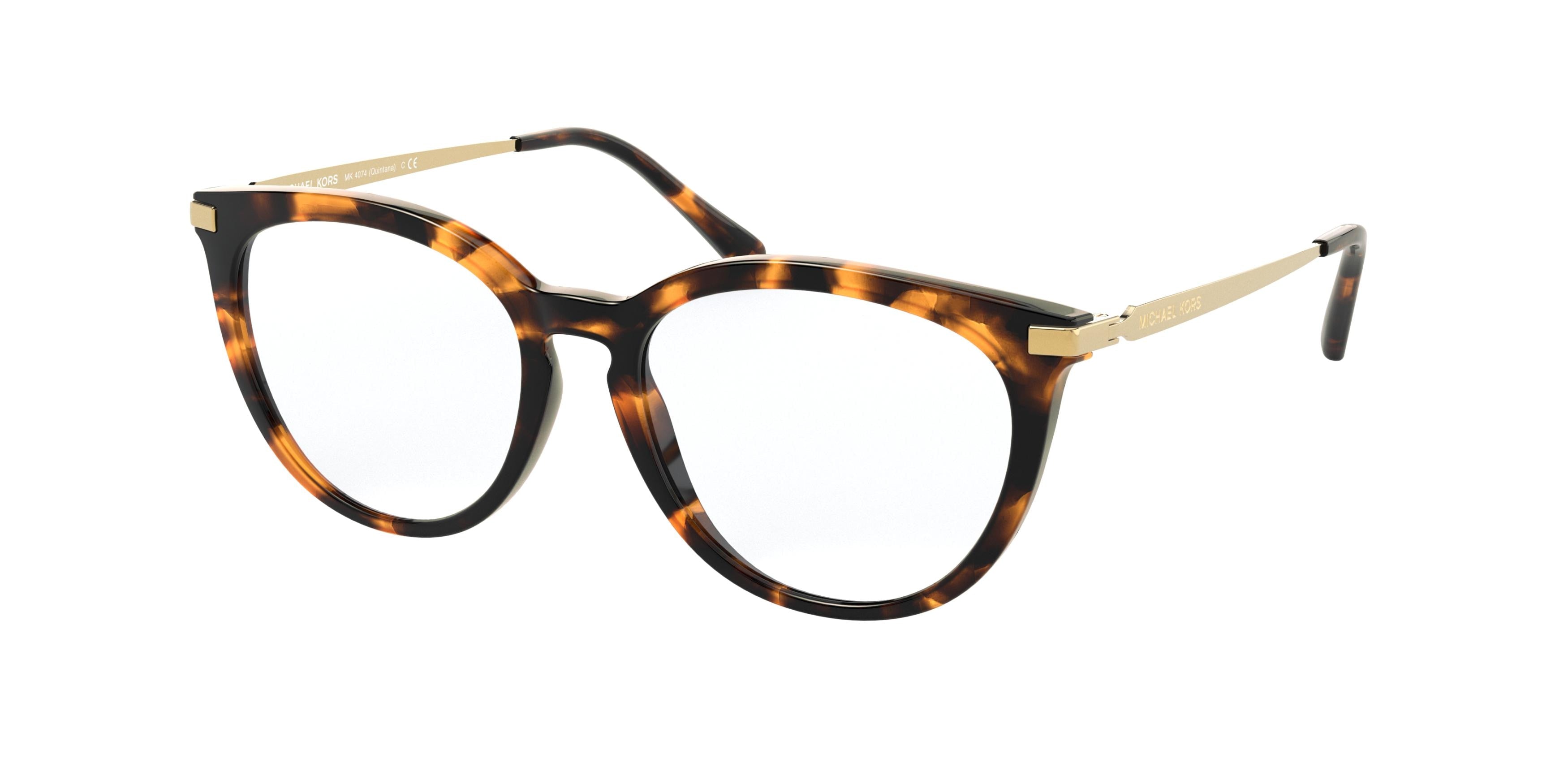 Michael Kors QUINTANA MK4074 Square Eyeglasses  3006-Dark Tortoise 51-140-16 - Color Map Tortoise