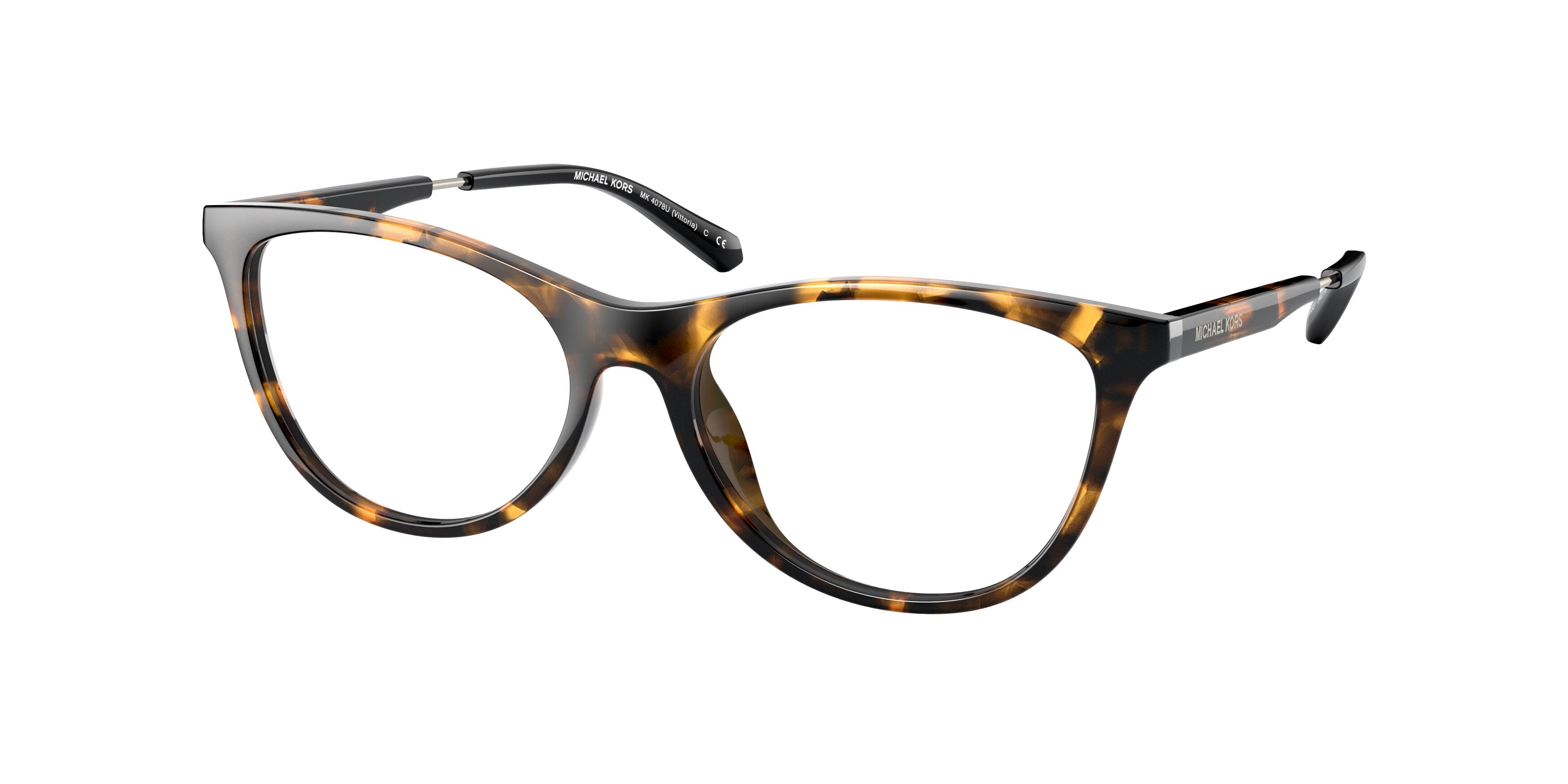 Michael Kors VITTORIA MK4078U Cat Eye Eyeglasses  3333-Dark Tortoise 54-140-16 - Color Map Tortoise
