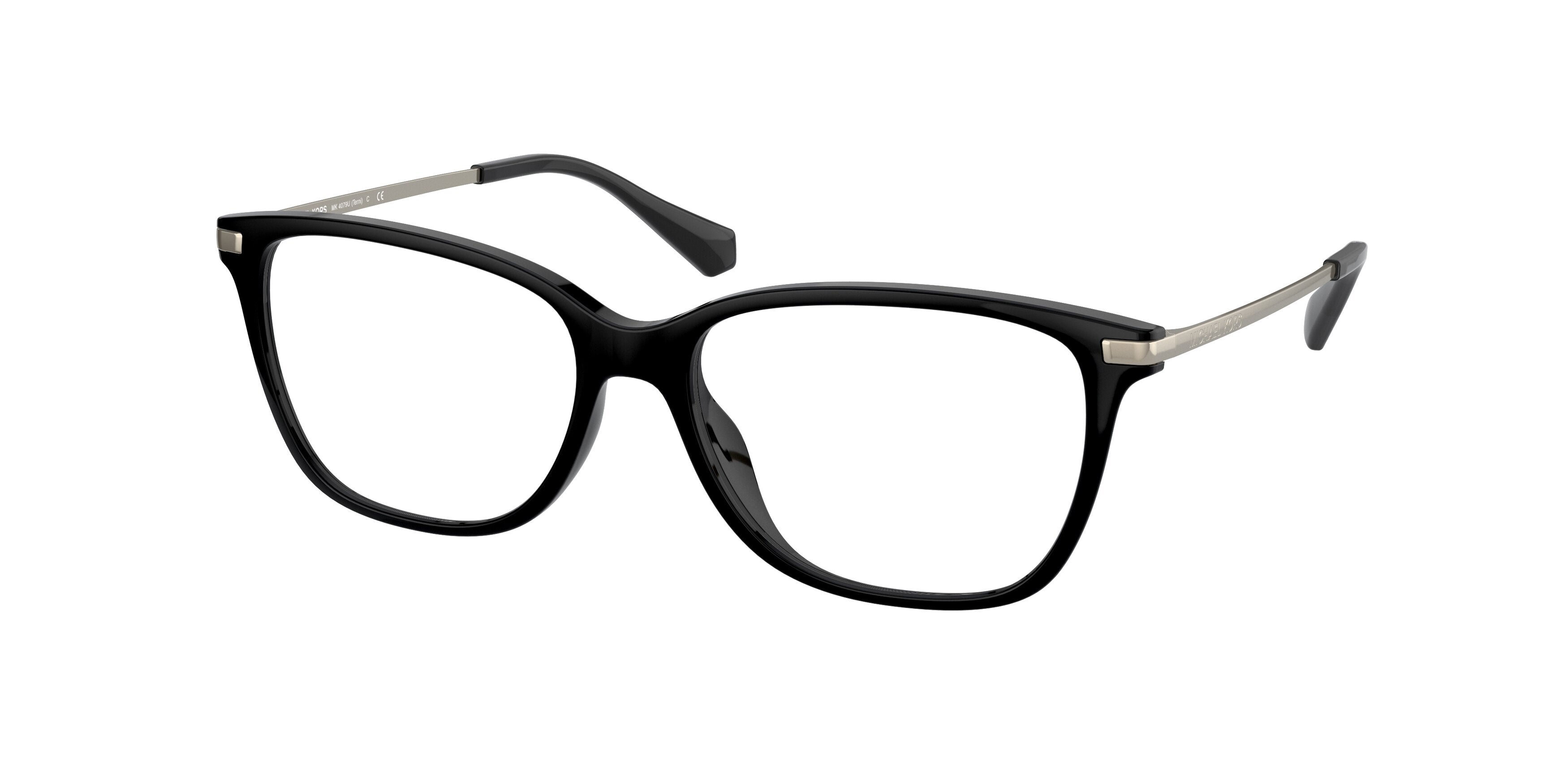 Michael Kors TERNI MK4079U Square Eyeglasses  3332-Black 53-140-15 - Color Map Black