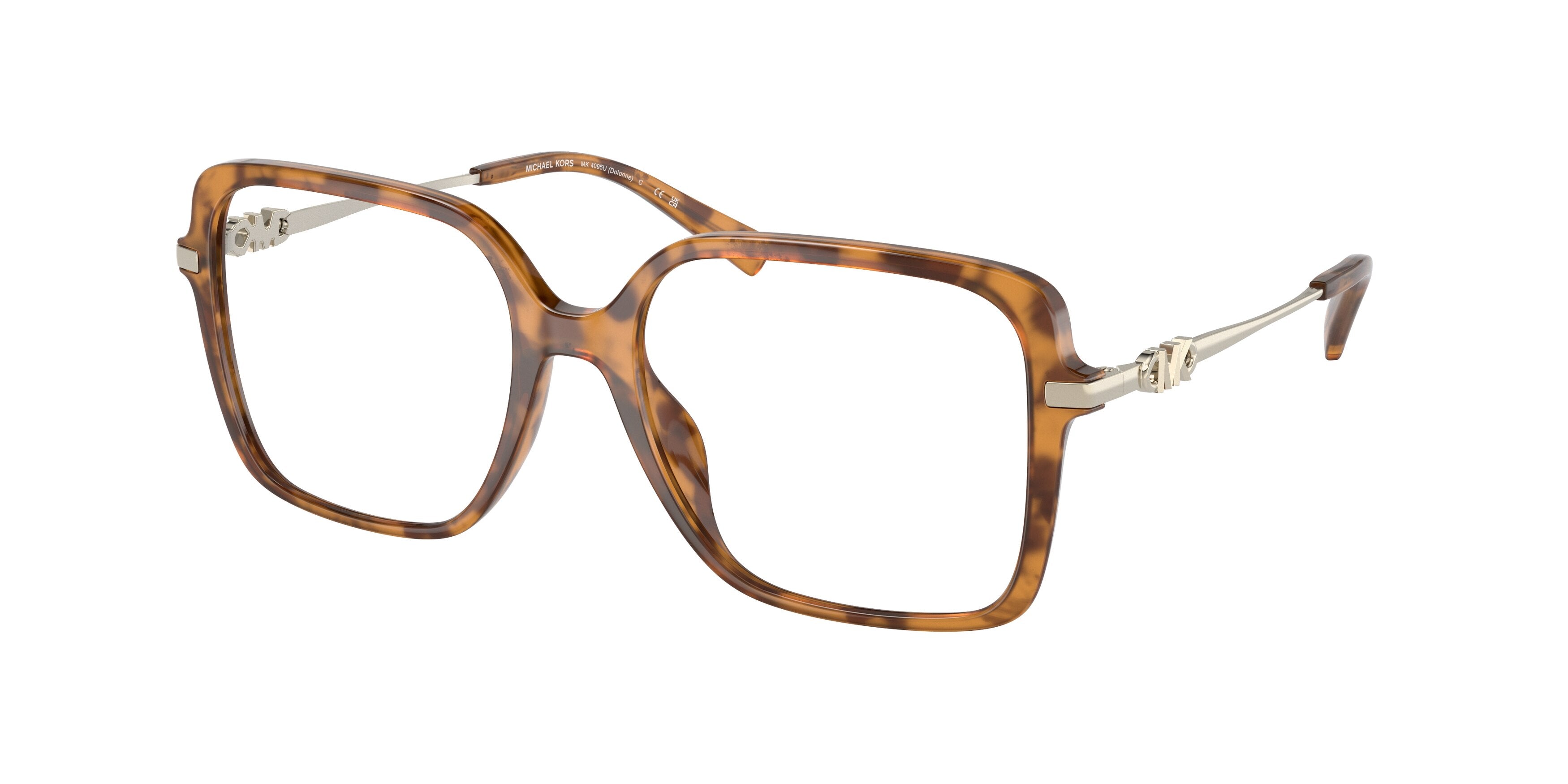 Michael Kors DOLONNE MK4095U Square Eyeglasses  3915-Marigold Tortoise 53-140-17 - Color Map Tortoise