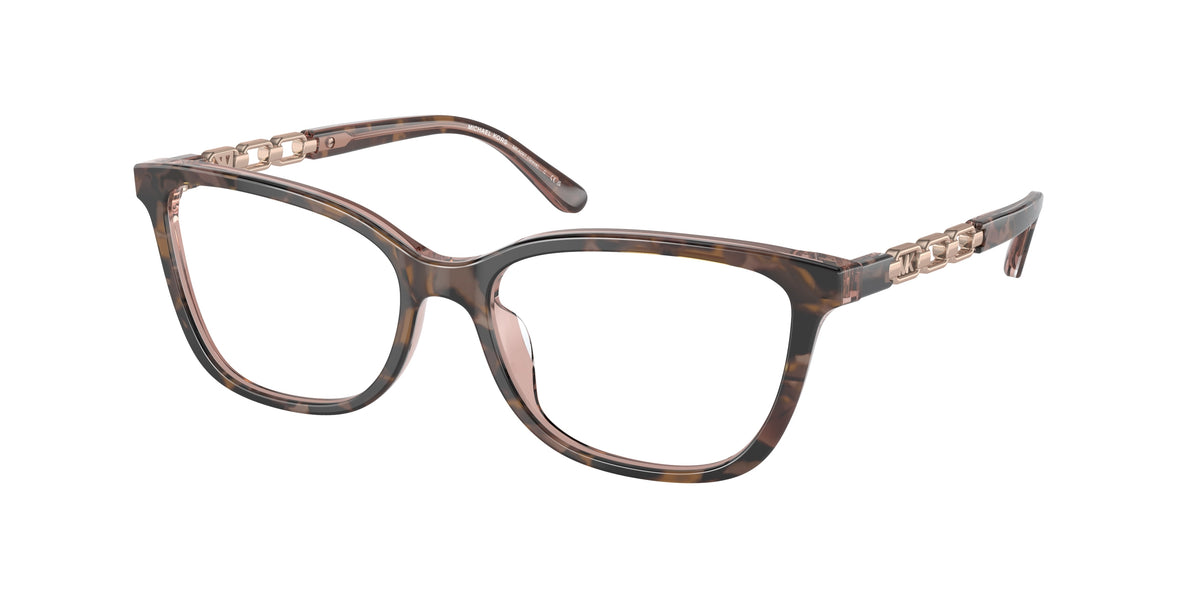 Michael Kors GREVE MK4097 Rectangle Eyeglasses  3251-Pink Tortoise 52-140-16 - Color Map Tortoise