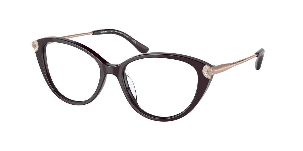Michael Kors SAVOIE MK4098BU Cat Eye Eyeglasses  3344-Cordovan 53-140-16 - Color Map Brown