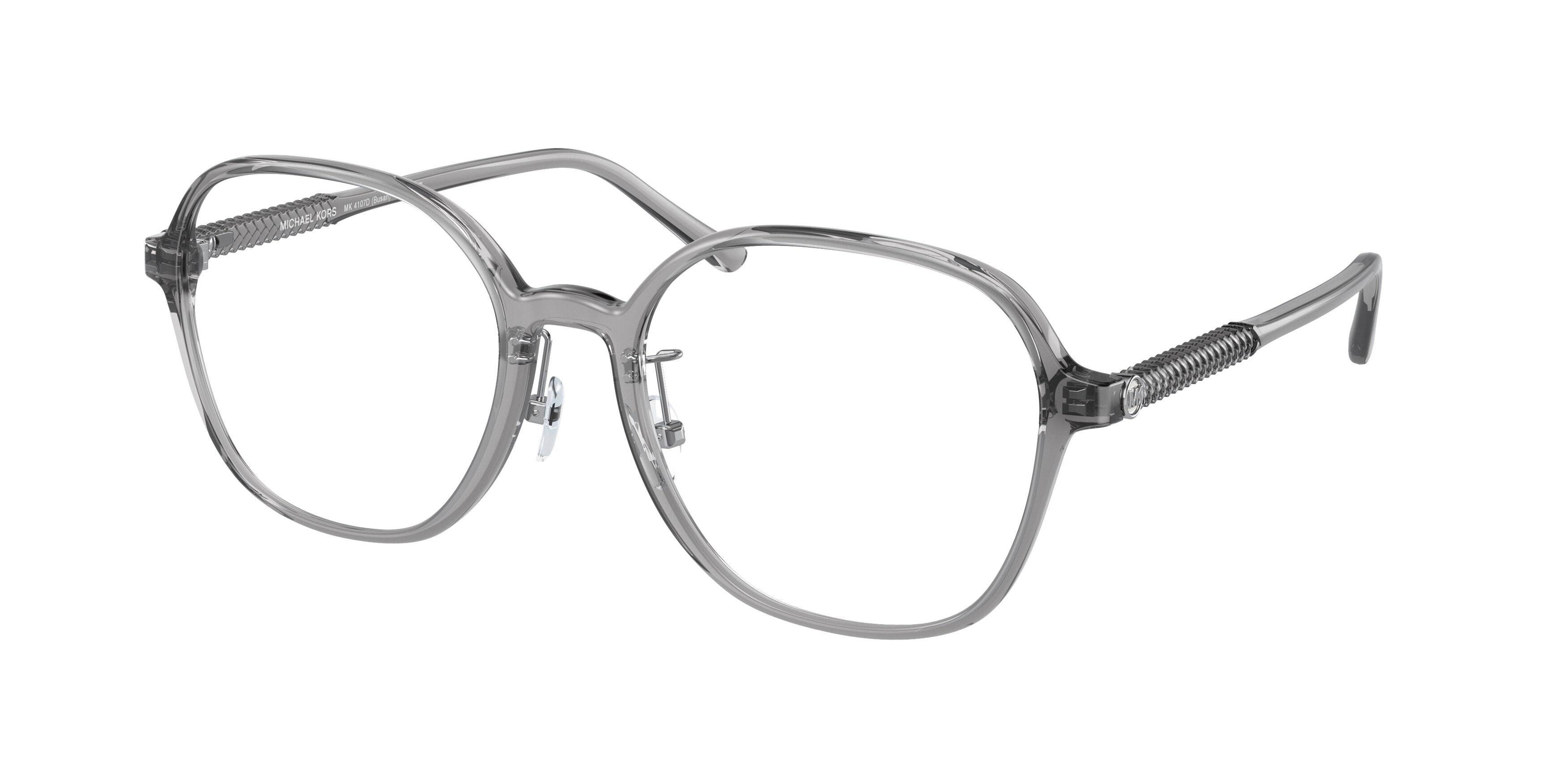 Michael Kors BUSAN MK4107D Irregular Eyeglasses  3934-Transparent Heather Grey 55-145-19 - Color Map Grey