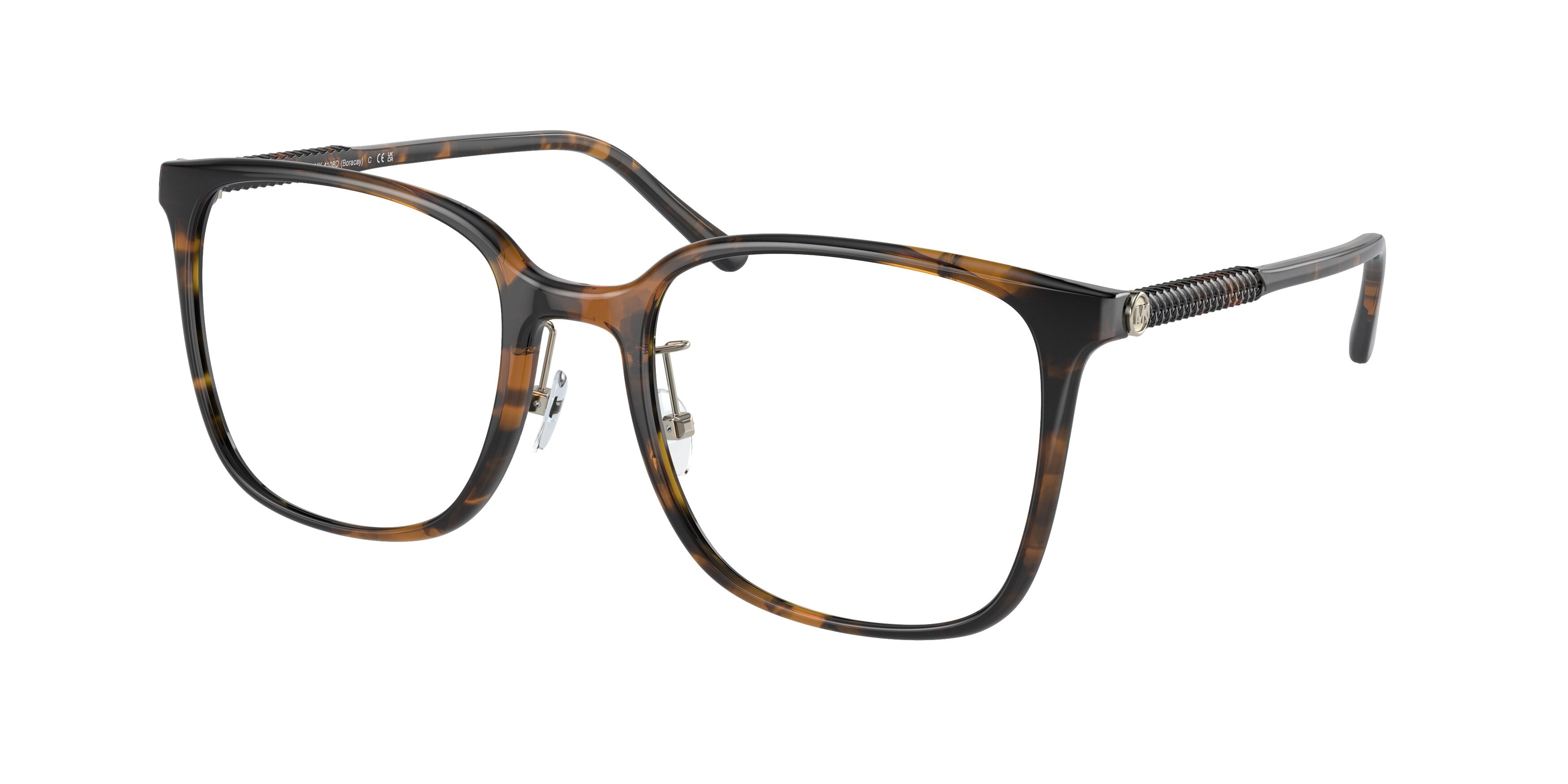Michael Kors BORACAY MK4108D Square Eyeglasses  3006-Dark Tortoise 54-145-20 - Color Map Tortoise