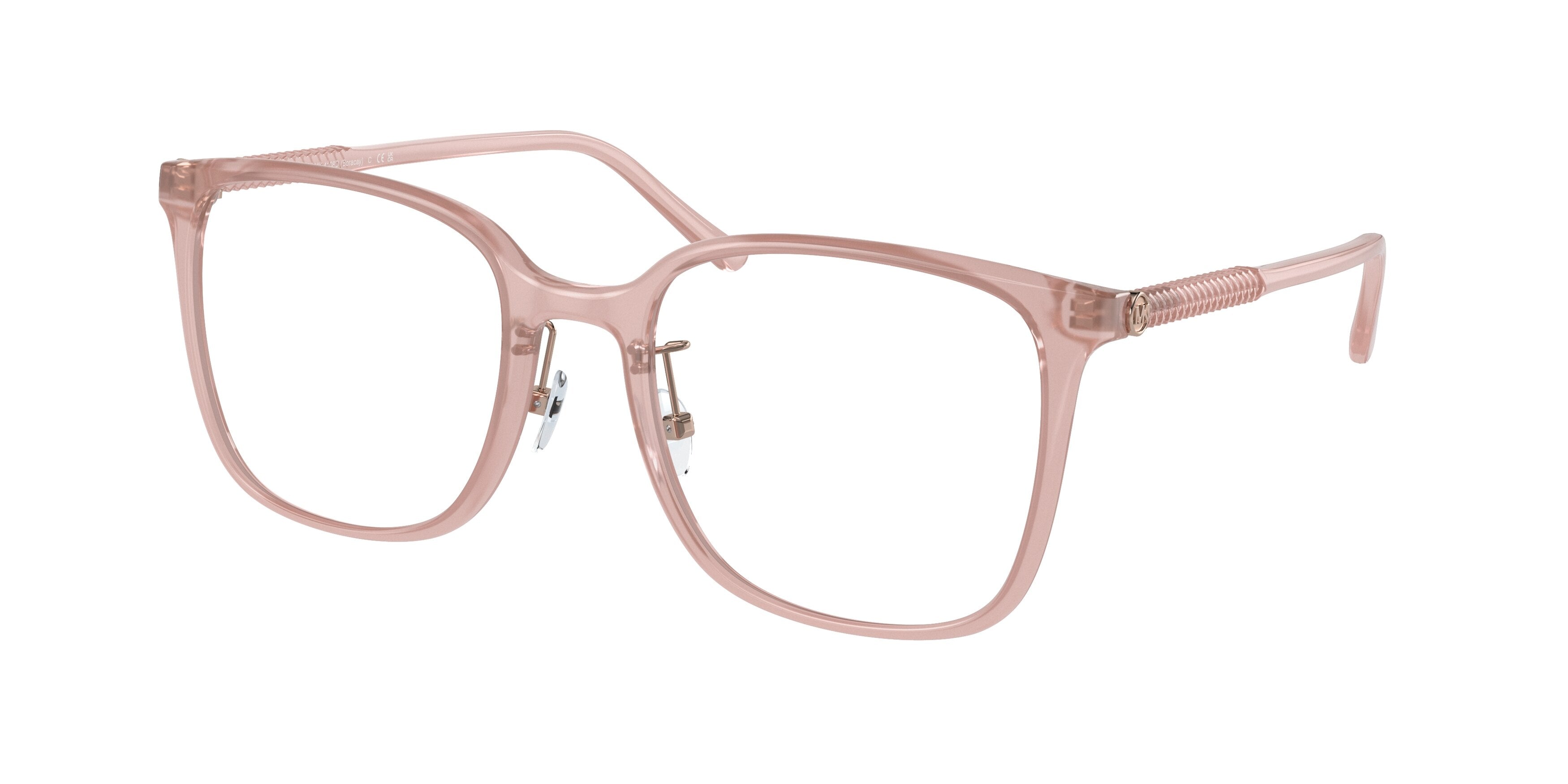 Michael Kors BORACAY MK4108D Square Eyeglasses  3933-Milky Pink 54-145-20 - Color Map Pink