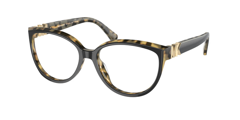 Michael Kors PUNTA MITA MK4114 Cat Eye Eyeglasses  3950-Punta Mita Black/Amber Tortoise 55-135-16 - Color Map Black