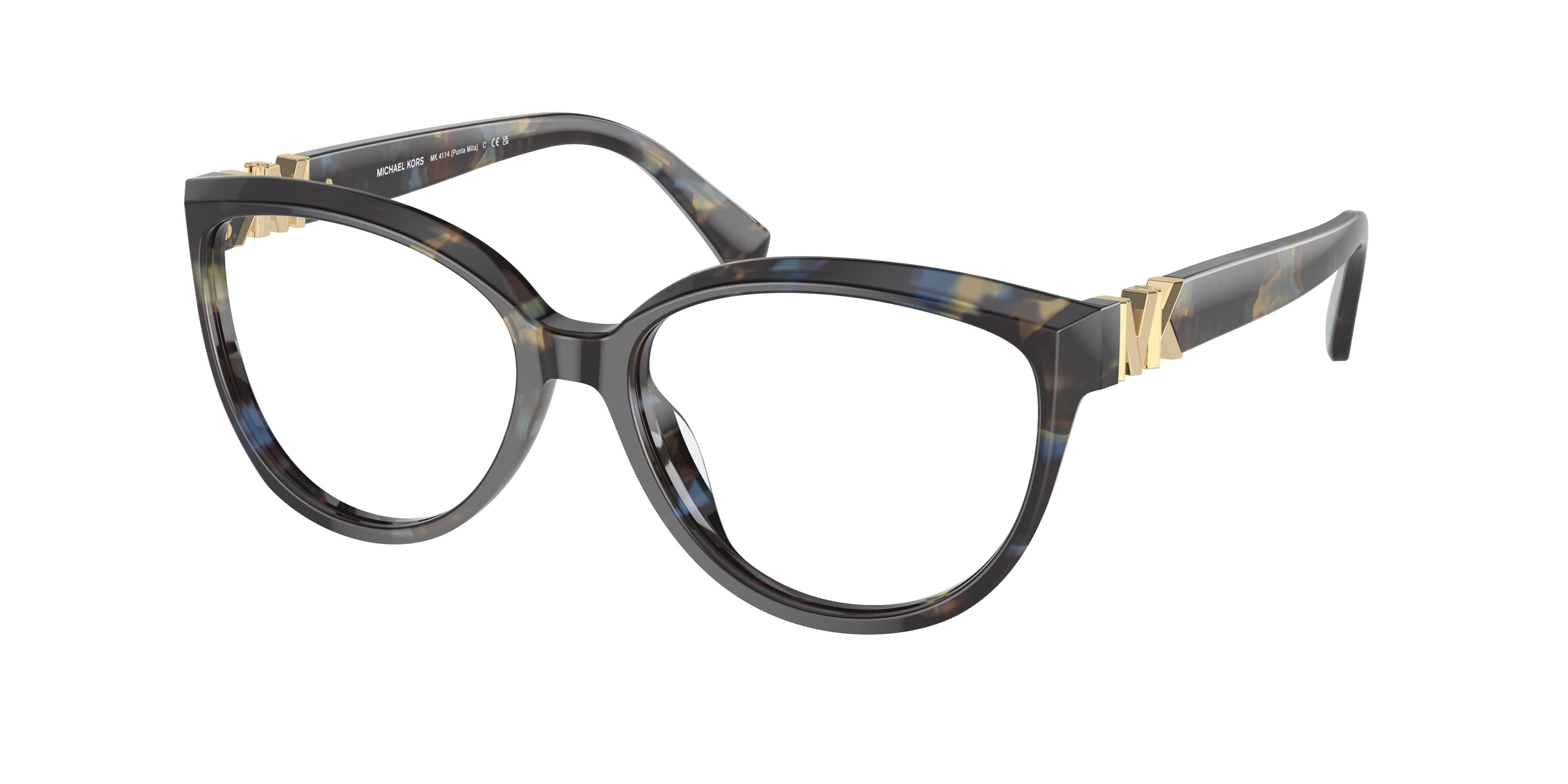 Michael Kors PUNTA MITA MK4114 Cat Eye Eyeglasses  3952-Blue Tortoise 55-135-16 - Color Map Blue