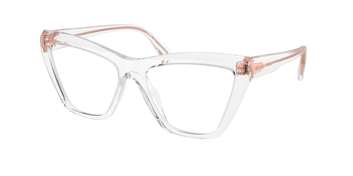 Michael Kors HAWAII MK4118U Cat Eye Eyeglasses  3015-Clear 54-140-16 - Color Map Transparent
