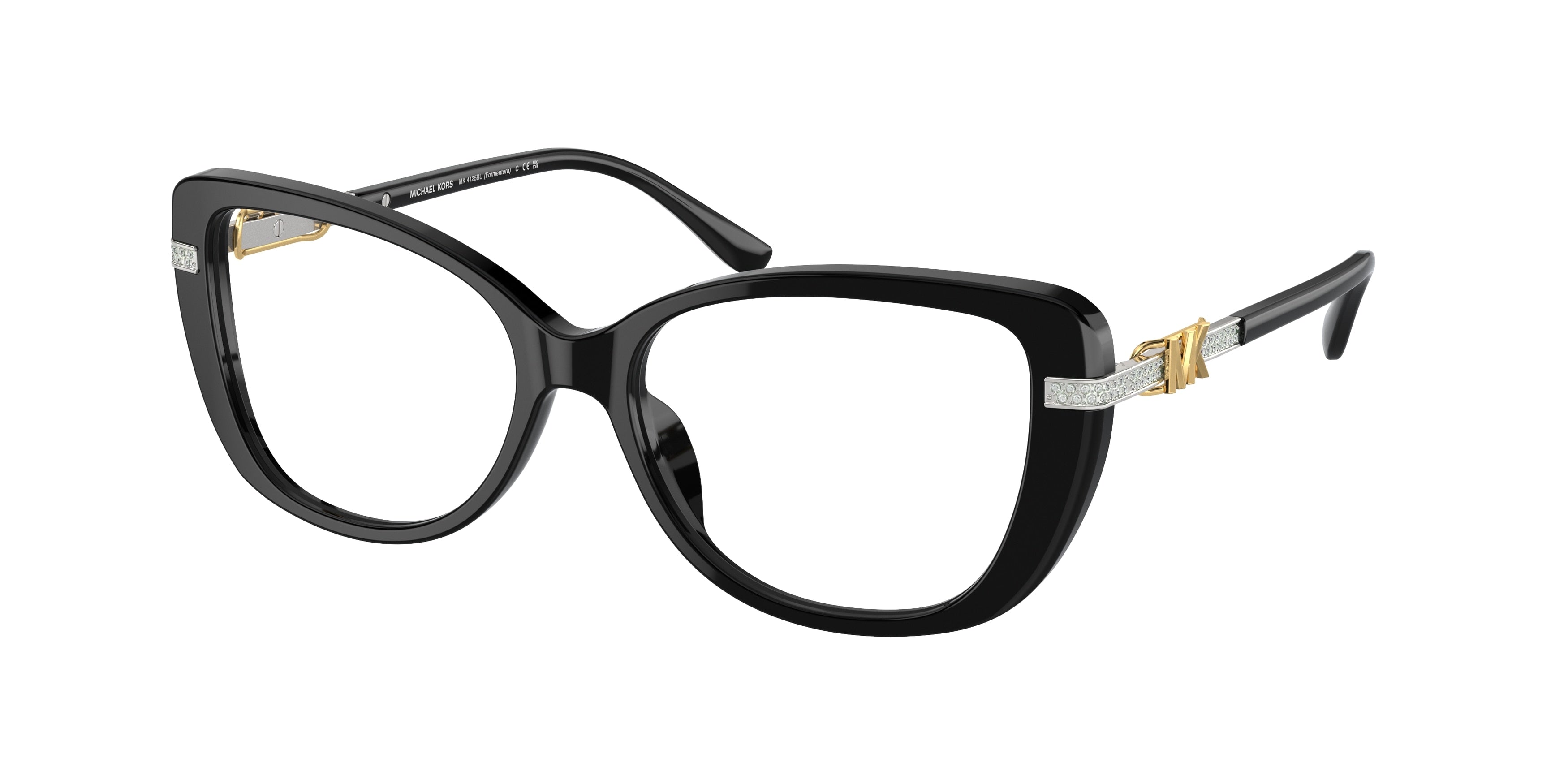 Michael Kors FORMENTERA MK4125BU Cat Eye Eyeglasses  3005-Black 54-140-16 - Color Map Black