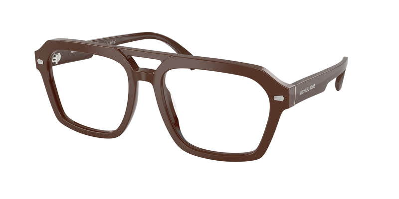 Michael Kors SEAVIEW MK4126 Square Eyeglasses  4007-Nutmeg Solid 57-145-18 - Color Map Brown