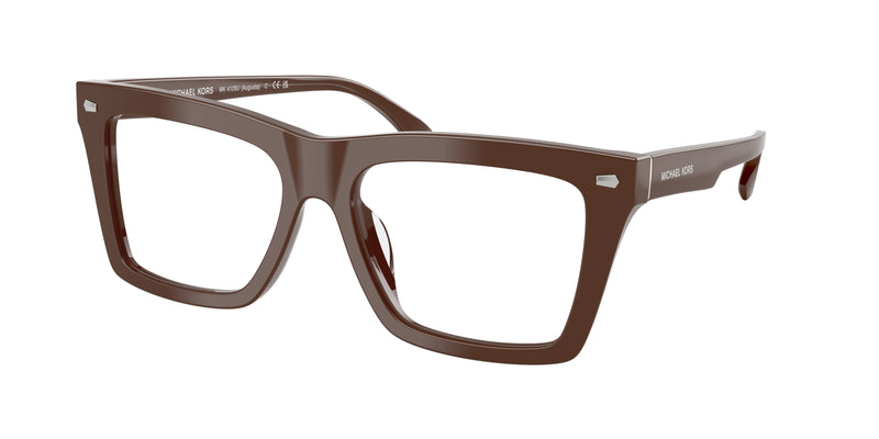 Michael Kors AUGUSTA MK4128U Square Eyeglasses  4007-Nutmeg Solid 56-145-17 - Color Map Brown