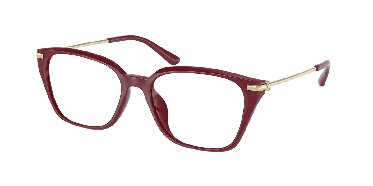 Michael Kors HAINAN MK4133D Rectangle Eyeglasses  4004-Deep Red 54-145-17 - Color Map Red