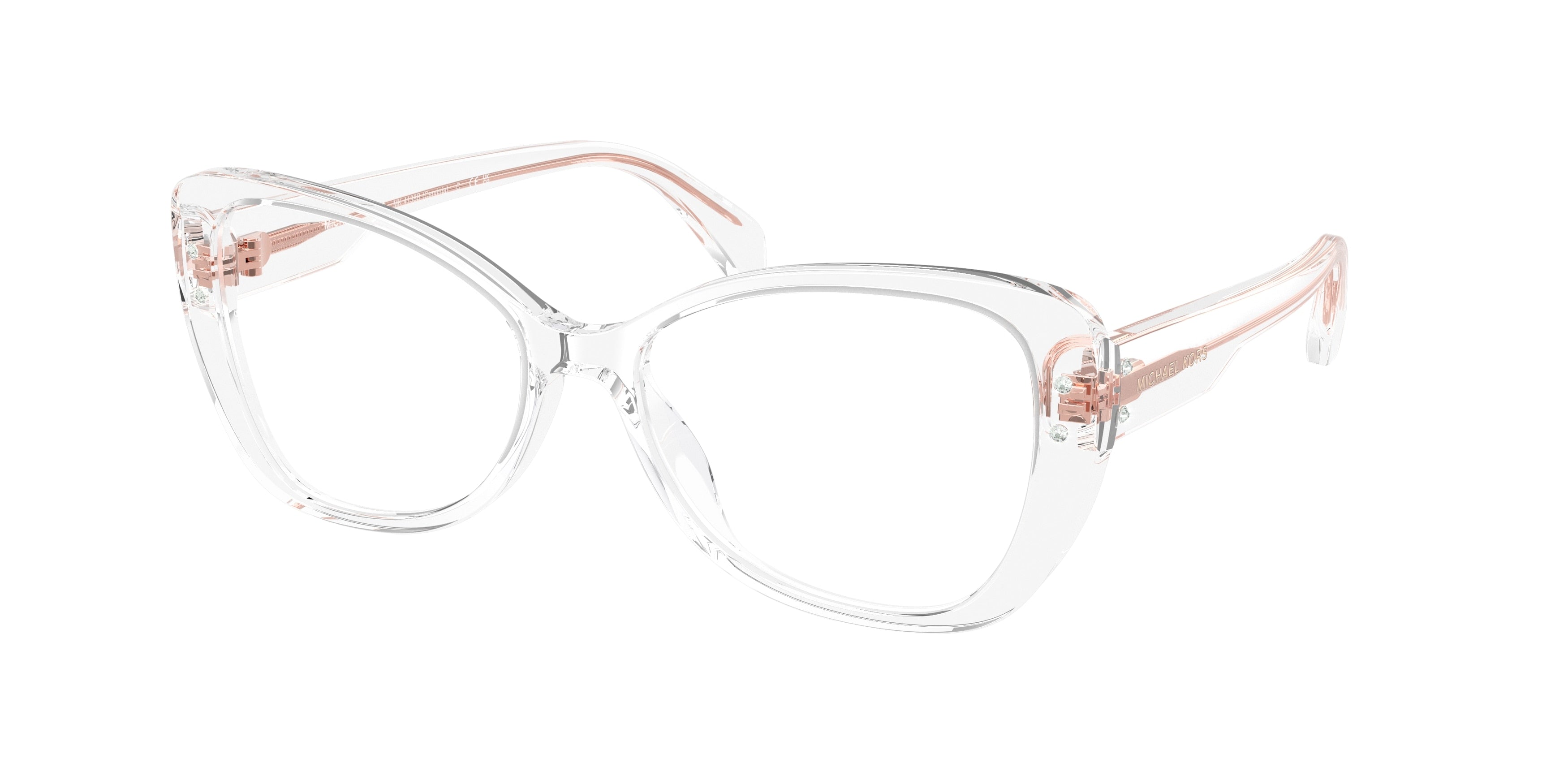 Michael Kors CERVINIA MK4138B Butterfly Eyeglasses  3015-Clear 54-140-16 - Color Map Transparent