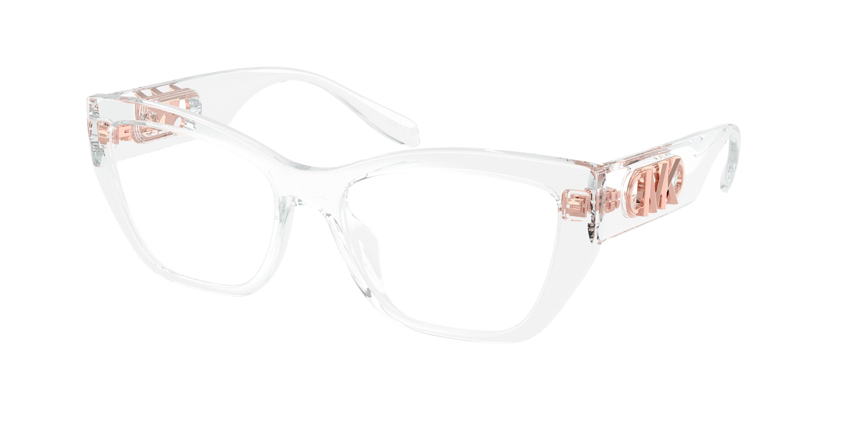 Michael Kors PUGLIA MK4149U Rectangle Eyeglasses  3050-Clear 54-145-17 - Color Map Transparent