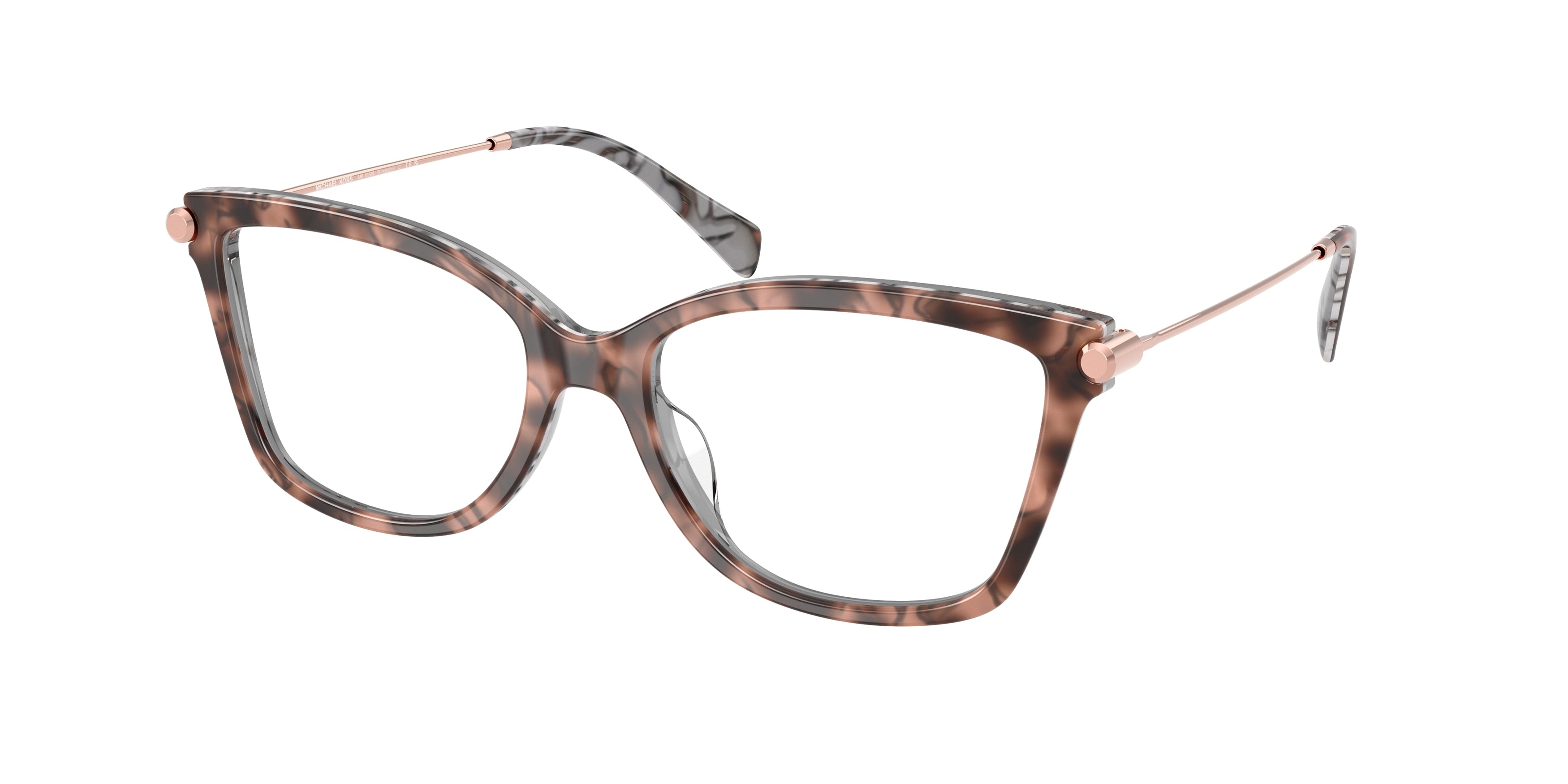 Michael Kors KINGSTON MK4150U Rectangle Eyeglasses  4017-Pink Tortoise 54-140-17 - Color Map Tortoise