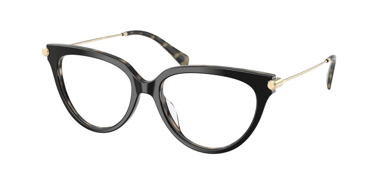 Michael Kors WINDHAM MK4151U Cat Eye Eyeglasses  3950-Black/Amber Tortoise 53-140-16 - Color Map Black