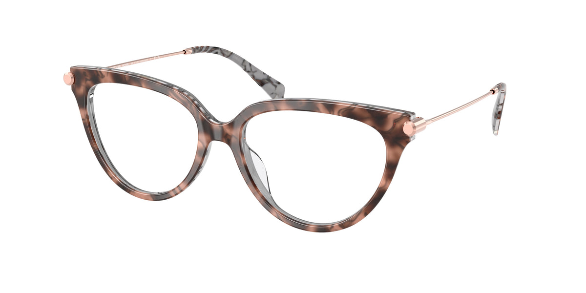 Michael Kors WINDHAM MK4151U Cat Eye Eyeglasses  4017-Pink Tortoise 53-140-16 - Color Map Tortoise