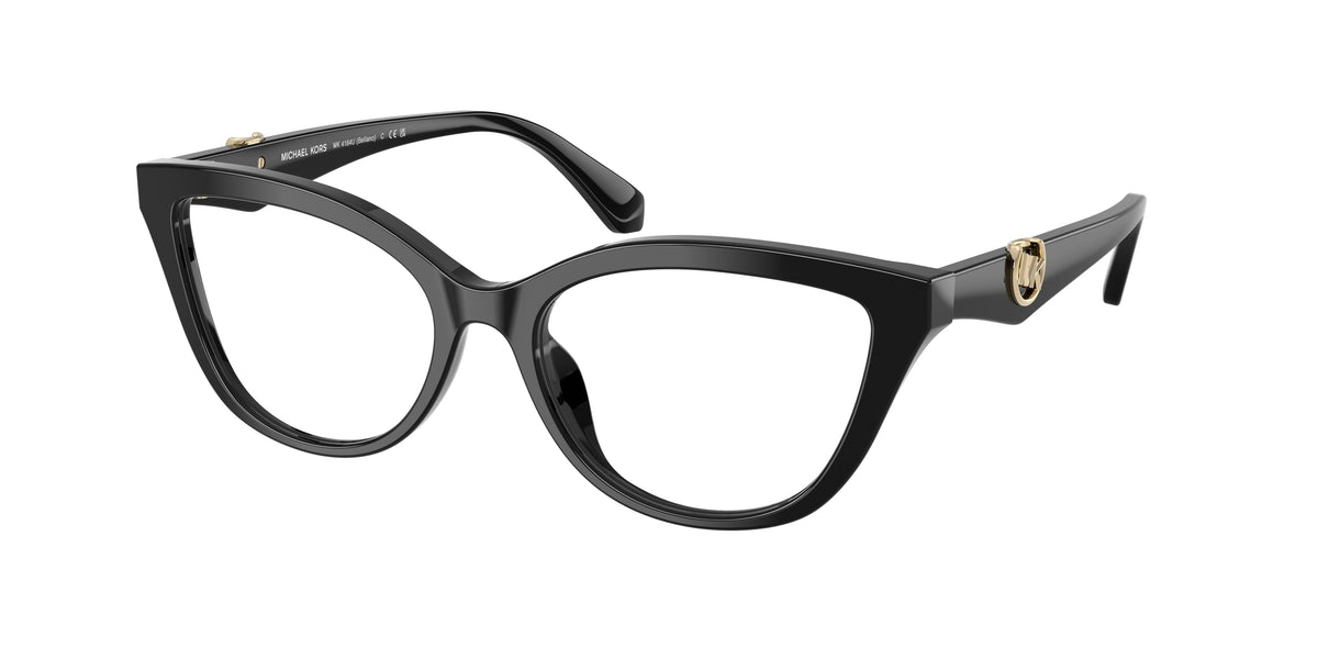 Michael Kors BELLANO MK4164U Cat Eye Eyeglasses  3005-Black 54-140-17 - Color Map Black