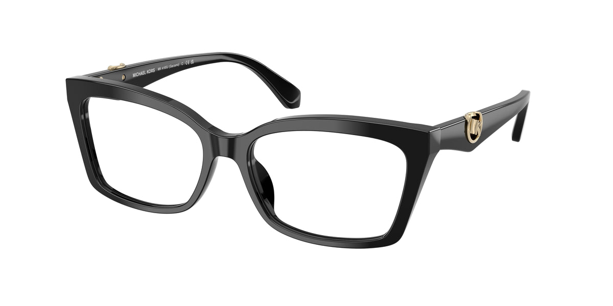 Michael Kors GARZENO MK4165U Rectangle Eyeglasses  3005-Black 55-140-16 - Color Map Black