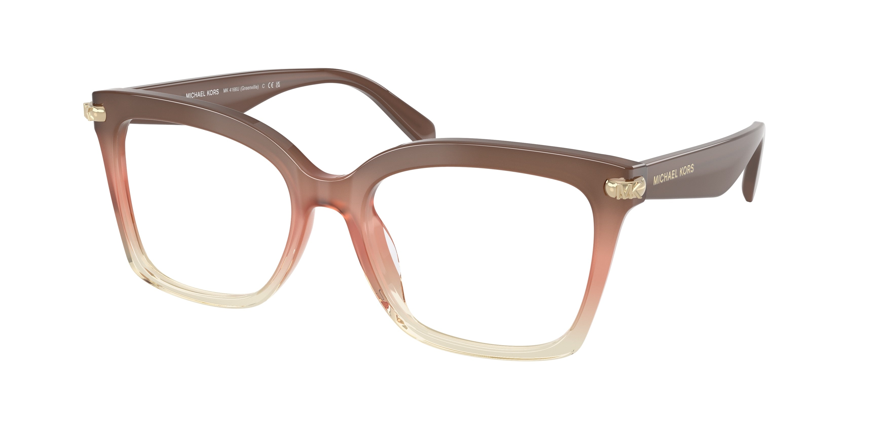 Michael Kors GREENVILLE MK4166U Square Eyeglasses  4035-Soft Pink 55-140-18 - Color Map Pink
