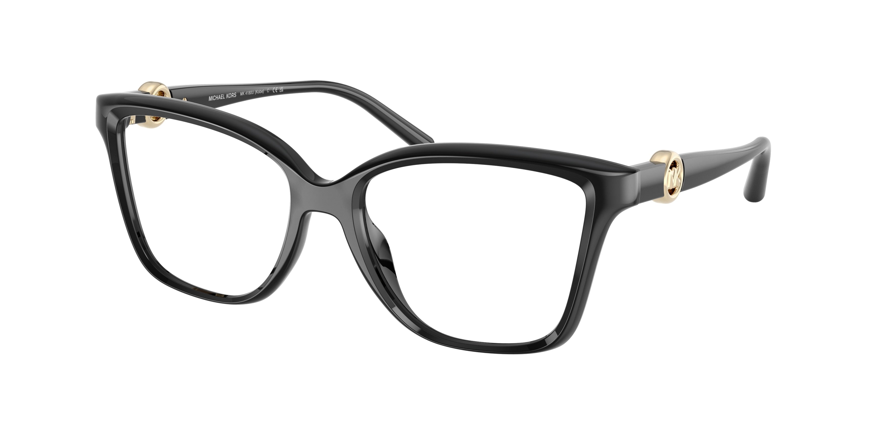 Michael Kors KOBE MK4180U Square Eyeglasses  3005-Black 54-140-17 - Color Map Black