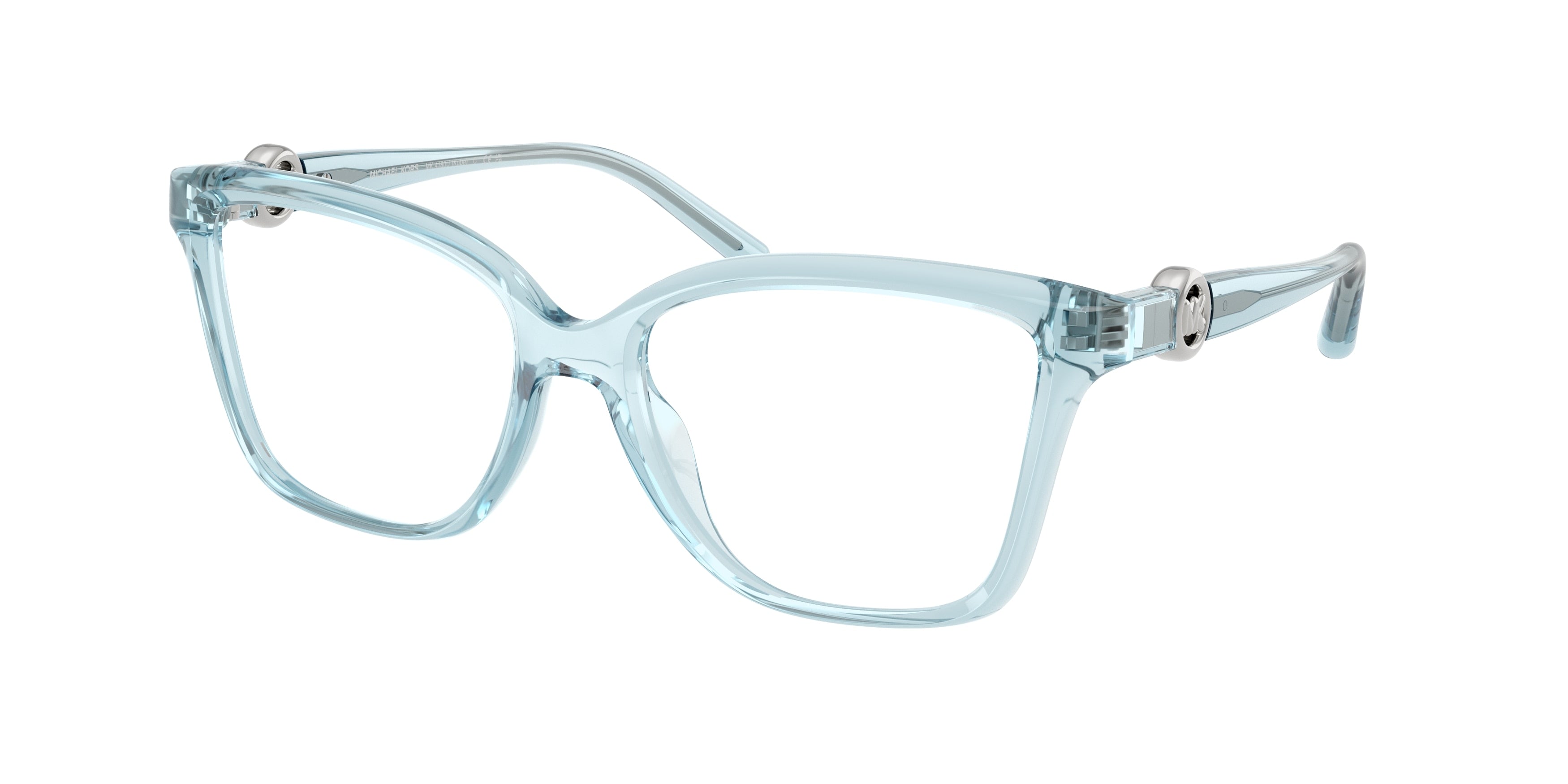 Michael Kors KOBE MK4180U Square Eyeglasses  4014-Denim Transparent 54-140-17 - Color Map Blue