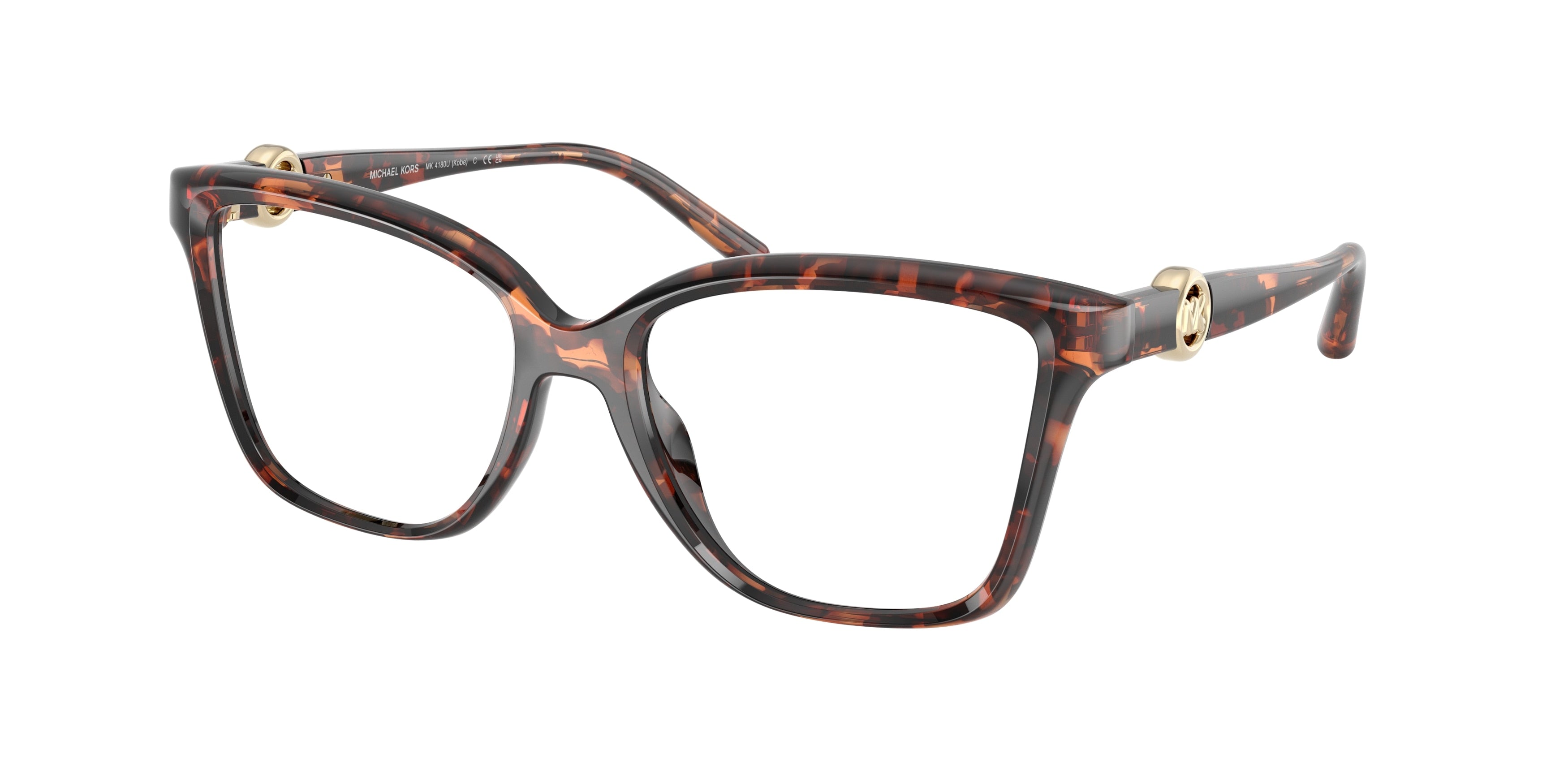 Michael Kors KOBE MK4180U Square Eyeglasses  4031-Luggage Tortoise 54-140-17 - Color Map Tortoise