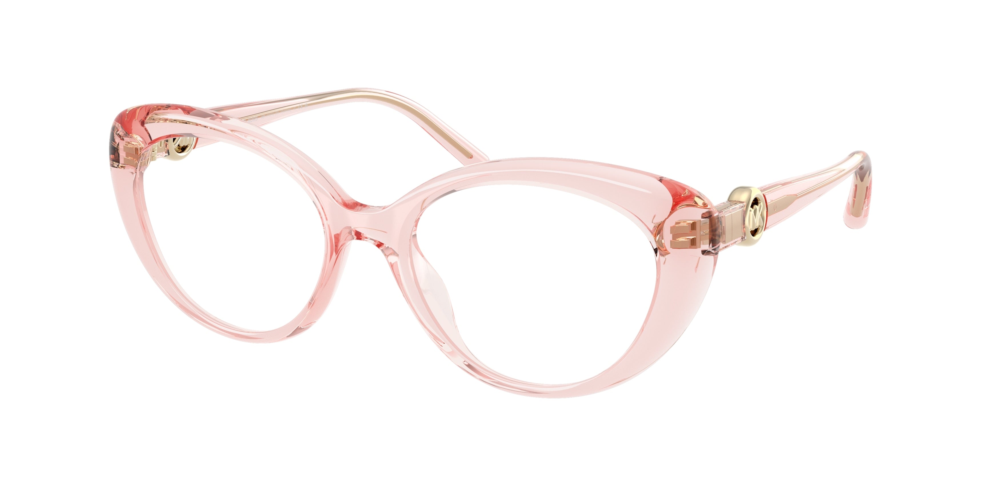 Michael Kors ST. THOMAS MK4181U Oval Eyeglasses  3901-Light Pink Transparent 53-140-18 - Color Map Pink