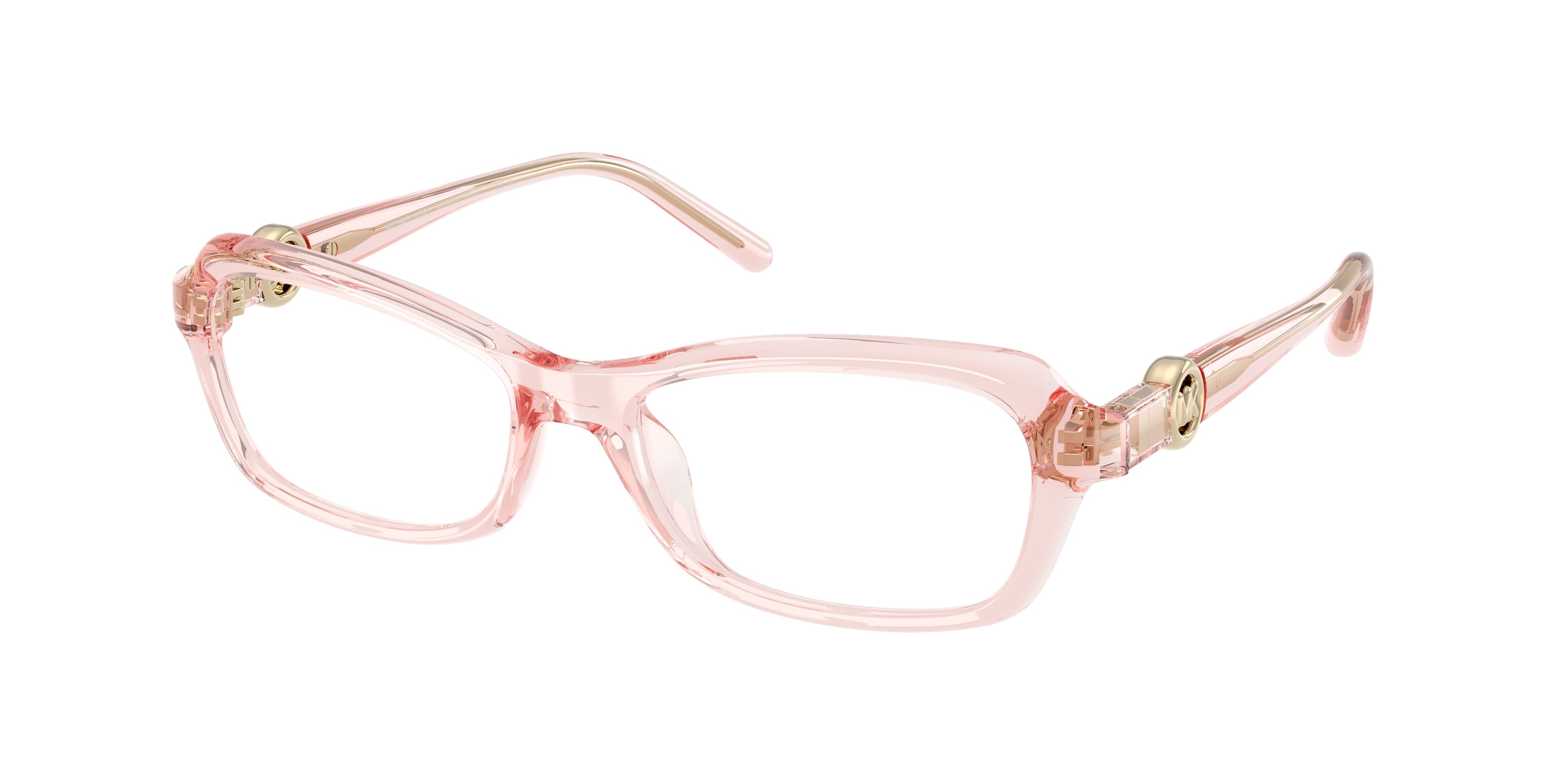Michael Kors HAKONE MK4182U Round Eyeglasses  3901-Light Pink Transparent 54-140-17 - Color Map Pink
